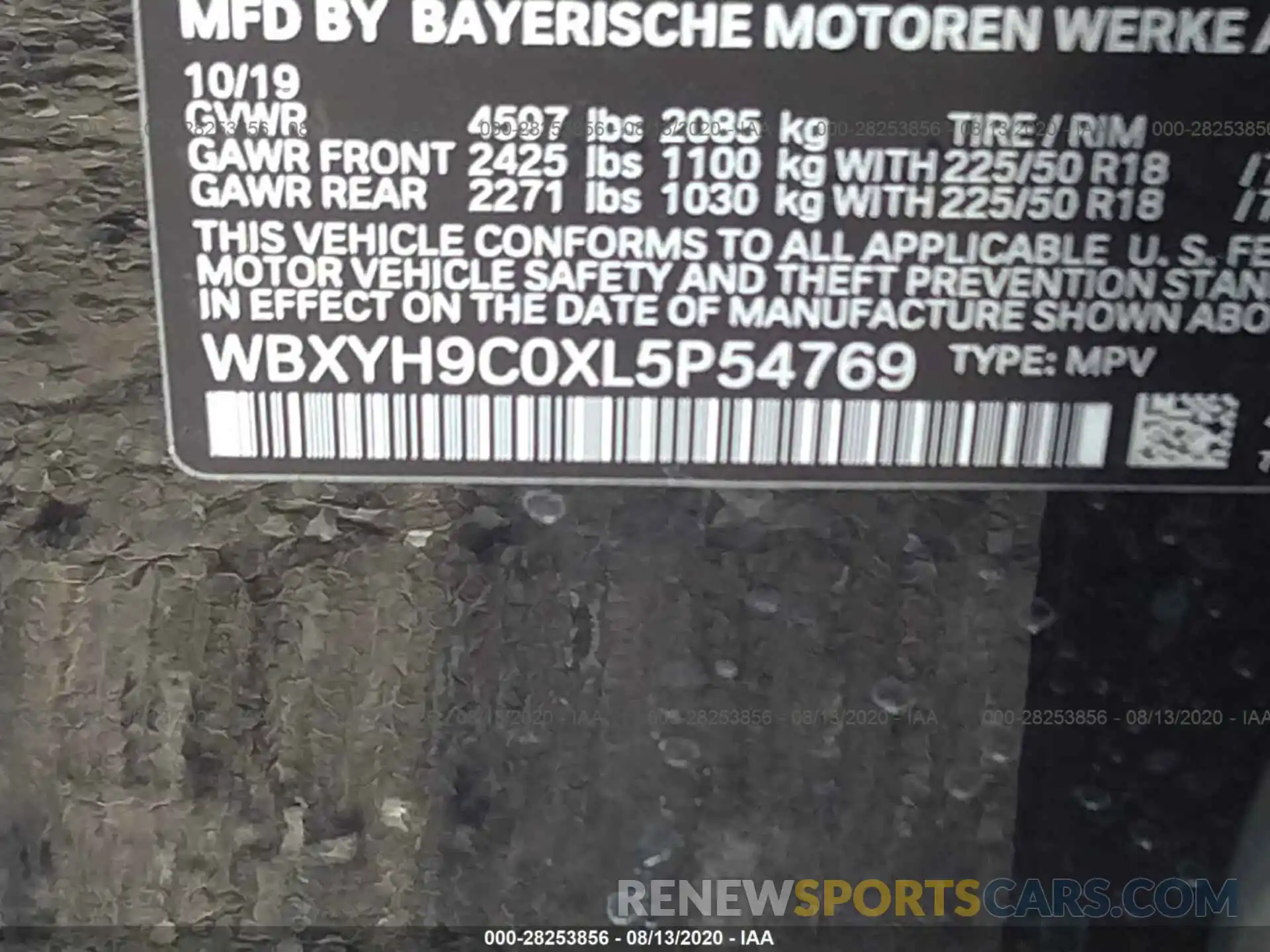 9 Фотография поврежденного автомобиля WBXYH9C0XL5P54769 BMW X2 2020