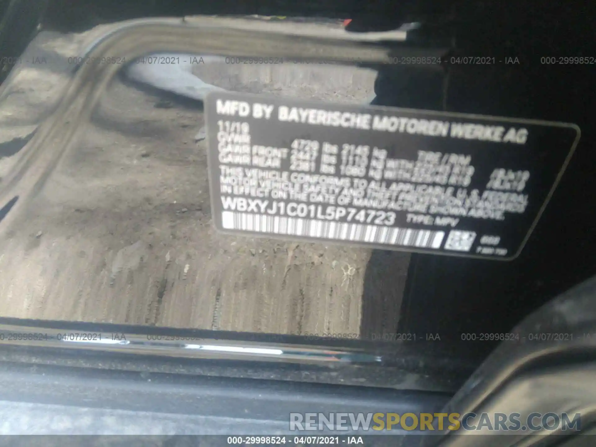 9 Photograph of a damaged car WBXYJ1C01L5P74723 BMW X2 2020