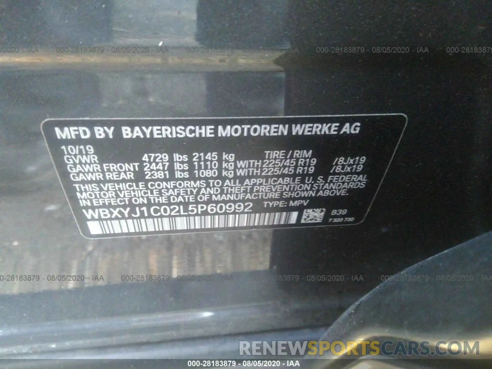 9 Фотография поврежденного автомобиля WBXYJ1C02L5P60992 BMW X2 2020