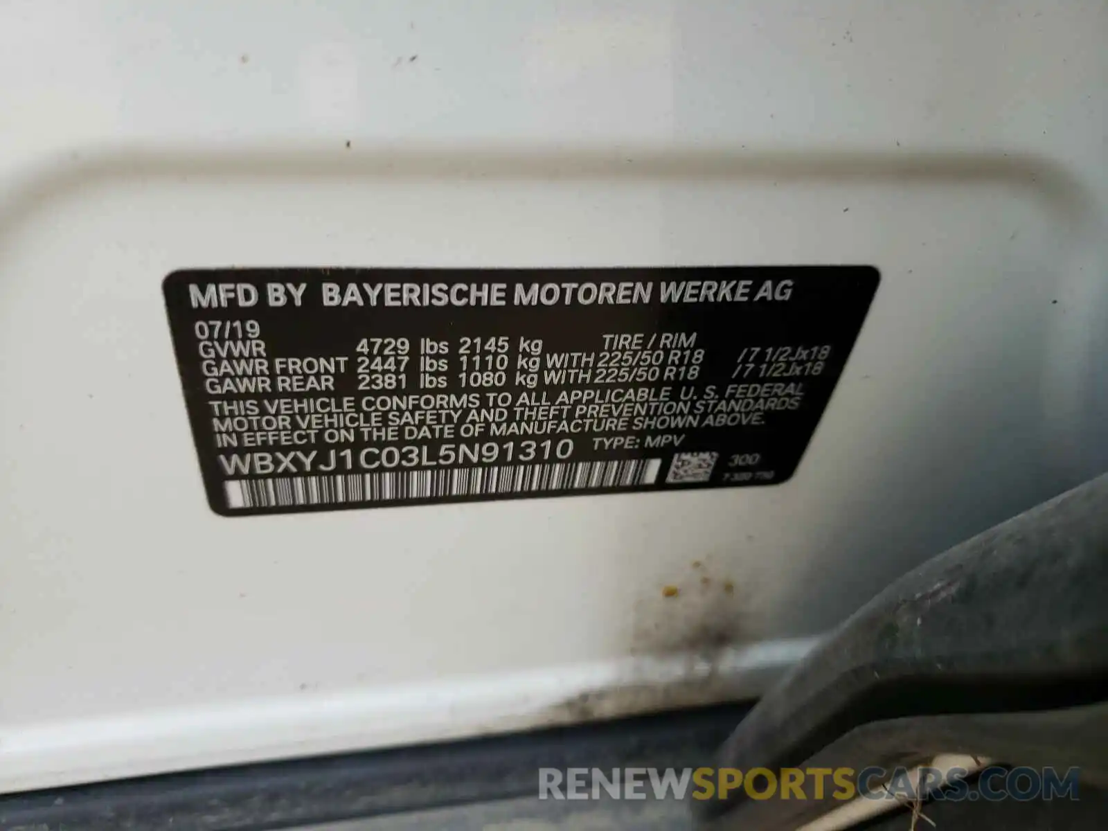 10 Фотография поврежденного автомобиля WBXYJ1C03L5N91310 BMW X2 2020