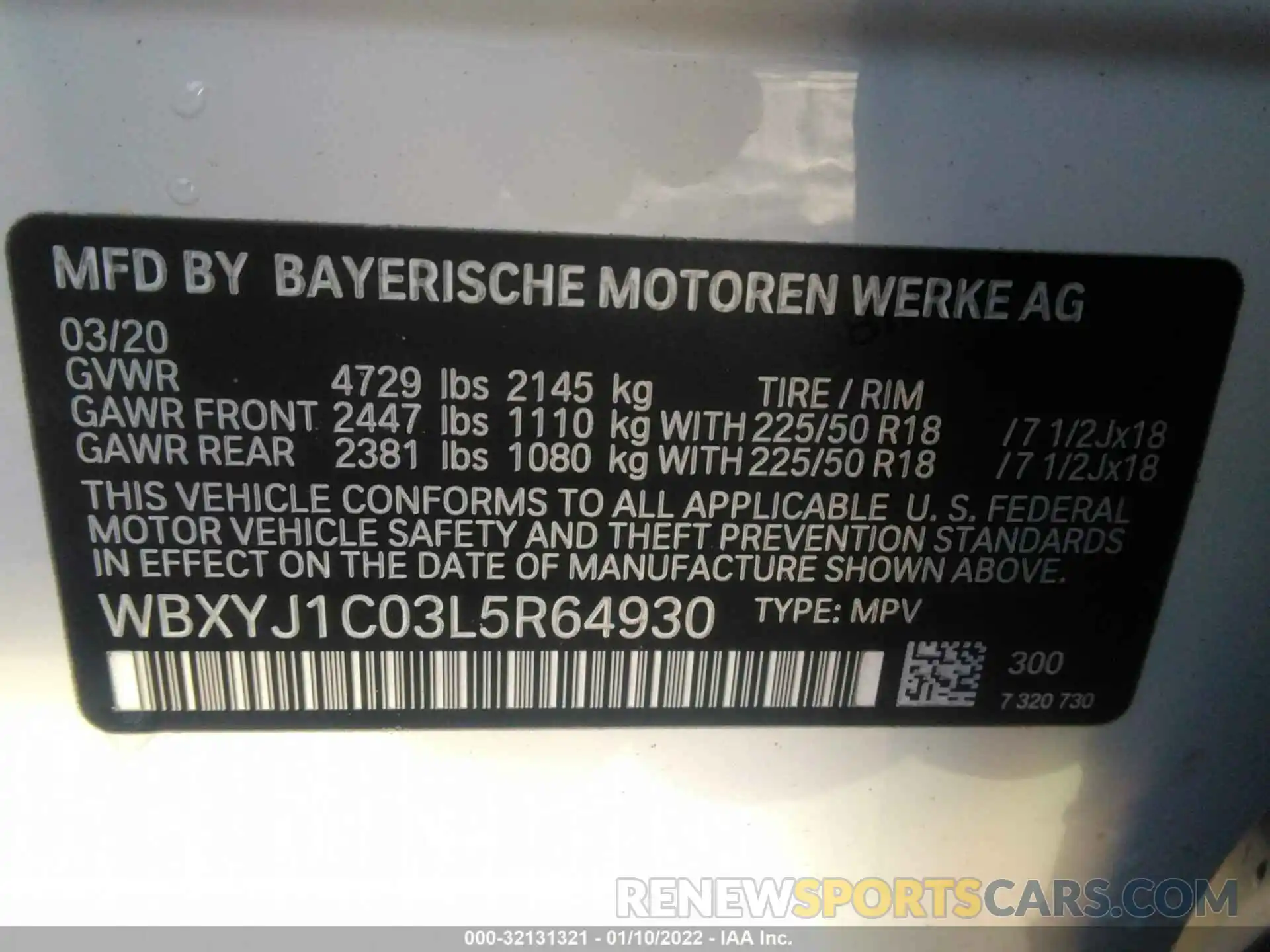 9 Фотография поврежденного автомобиля WBXYJ1C03L5R64930 BMW X2 2020