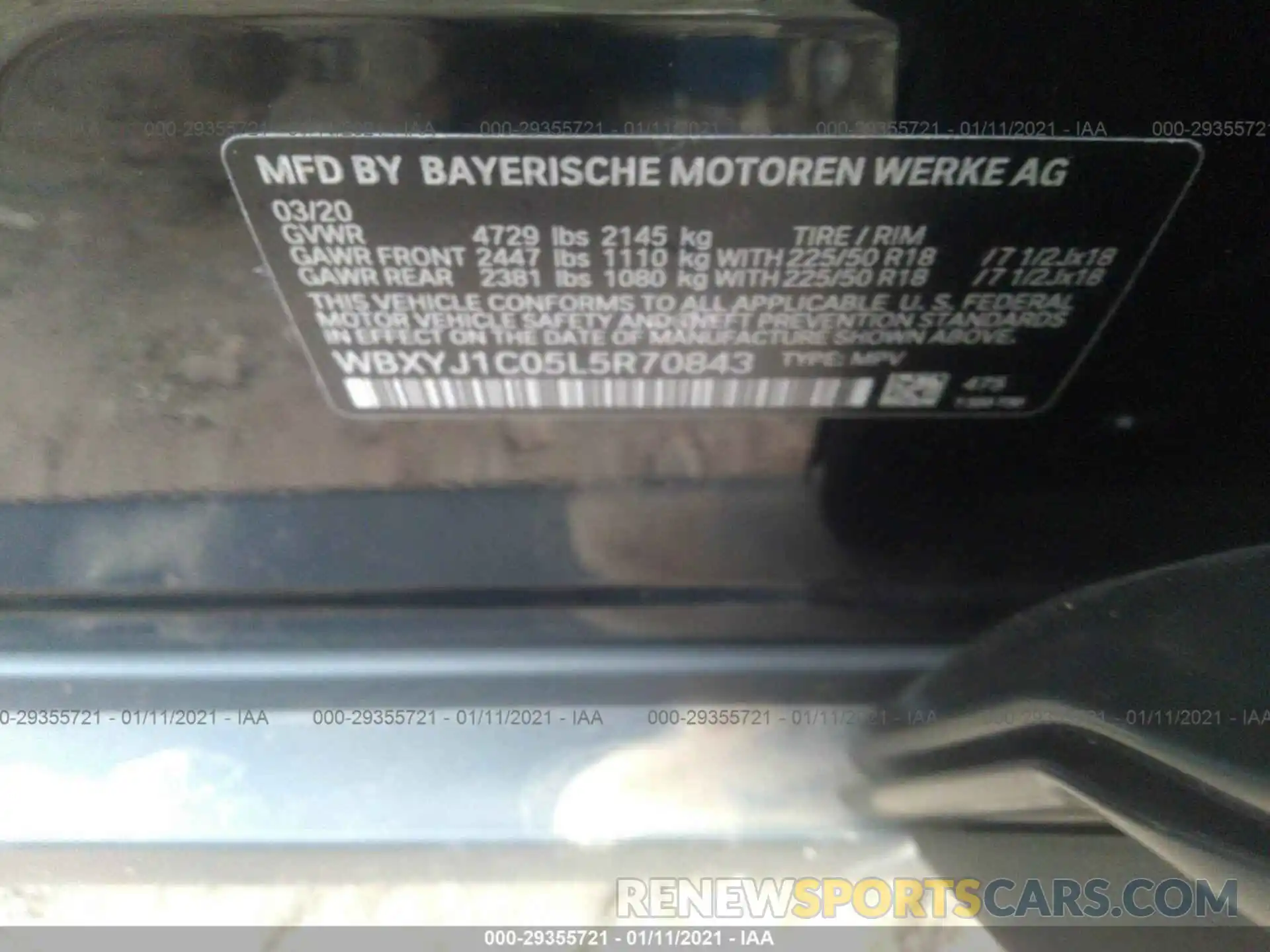 9 Фотография поврежденного автомобиля WBXYJ1C05L5R70843 BMW X2 2020