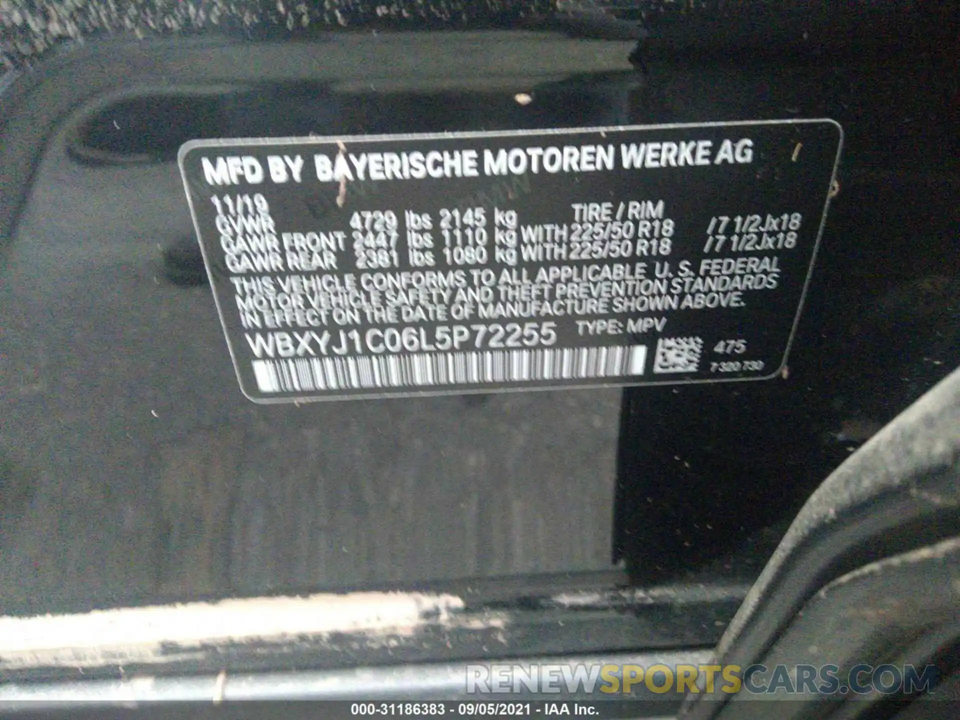 9 Фотография поврежденного автомобиля WBXYJ1C06L5P72255 BMW X2 2020