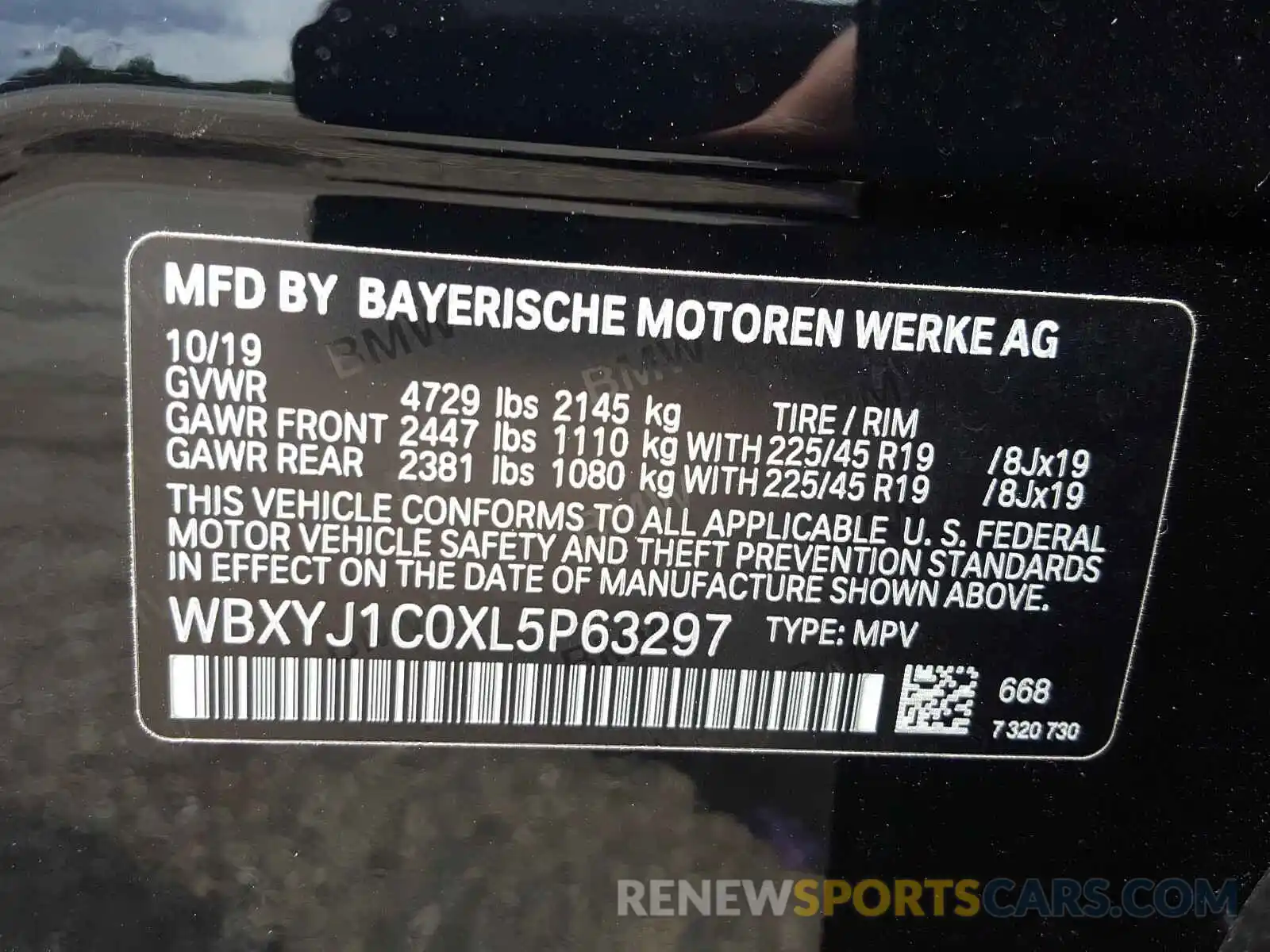 10 Photograph of a damaged car WBXYJ1C0XL5P63297 BMW X2 2020