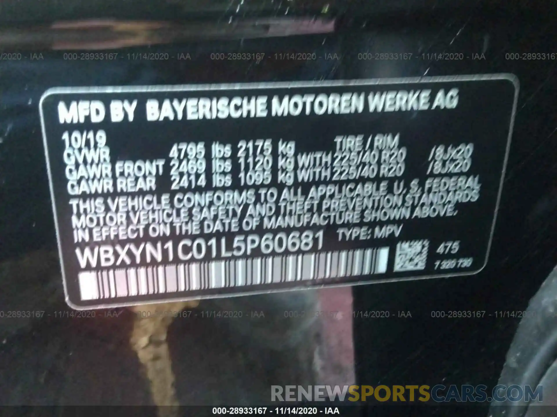 9 Фотография поврежденного автомобиля WBXYN1C01L5P60681 BMW X2 2020