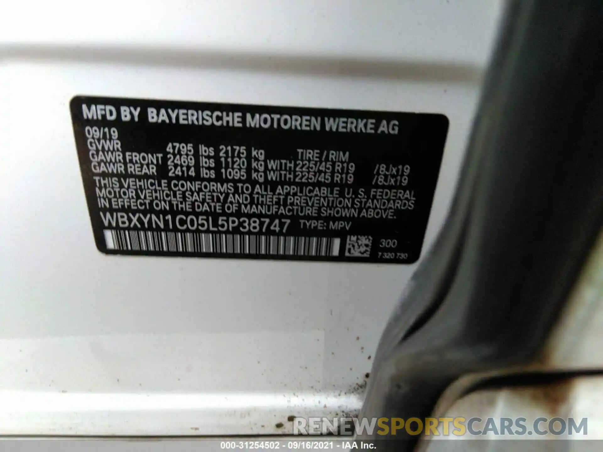 9 Фотография поврежденного автомобиля WBXYN1C05L5P38747 BMW X2 2020