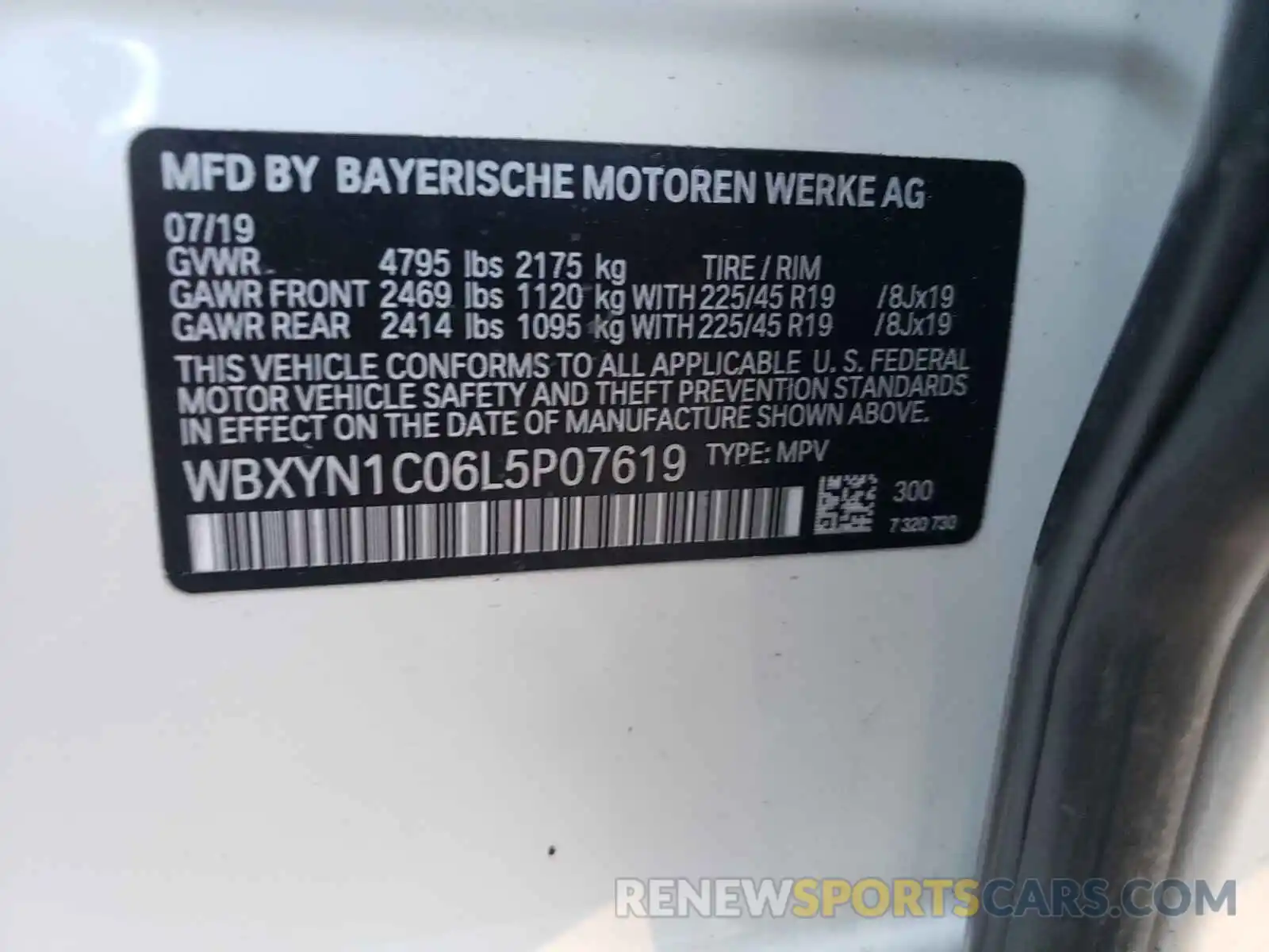 10 Фотография поврежденного автомобиля WBXYN1C06L5P07619 BMW X2 2020