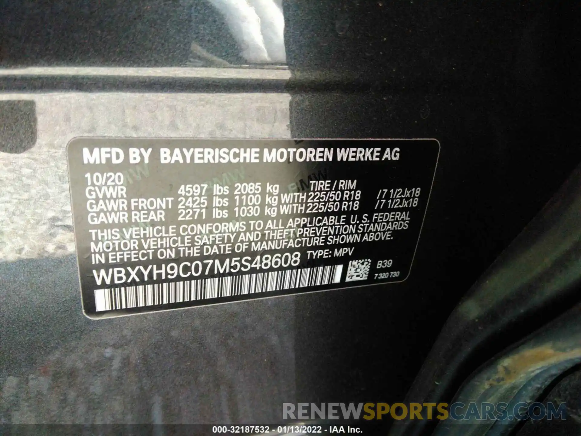 9 Фотография поврежденного автомобиля WBXYH9C07M5S48608 BMW X2 2021