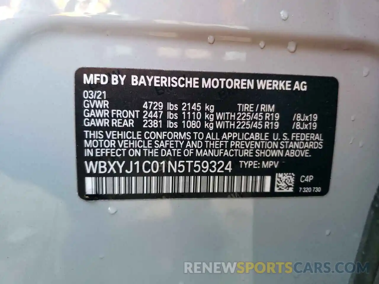 10 Фотография поврежденного автомобиля WBXYJ1C01N5T59324 BMW X2 2022