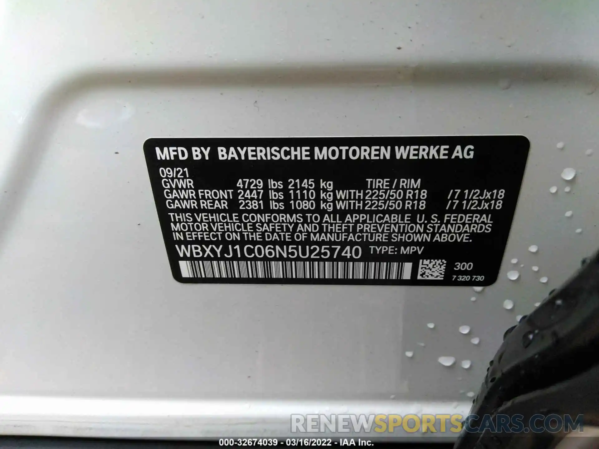 9 Фотография поврежденного автомобиля WBXYJ1C06N5U25740 BMW X2 2022