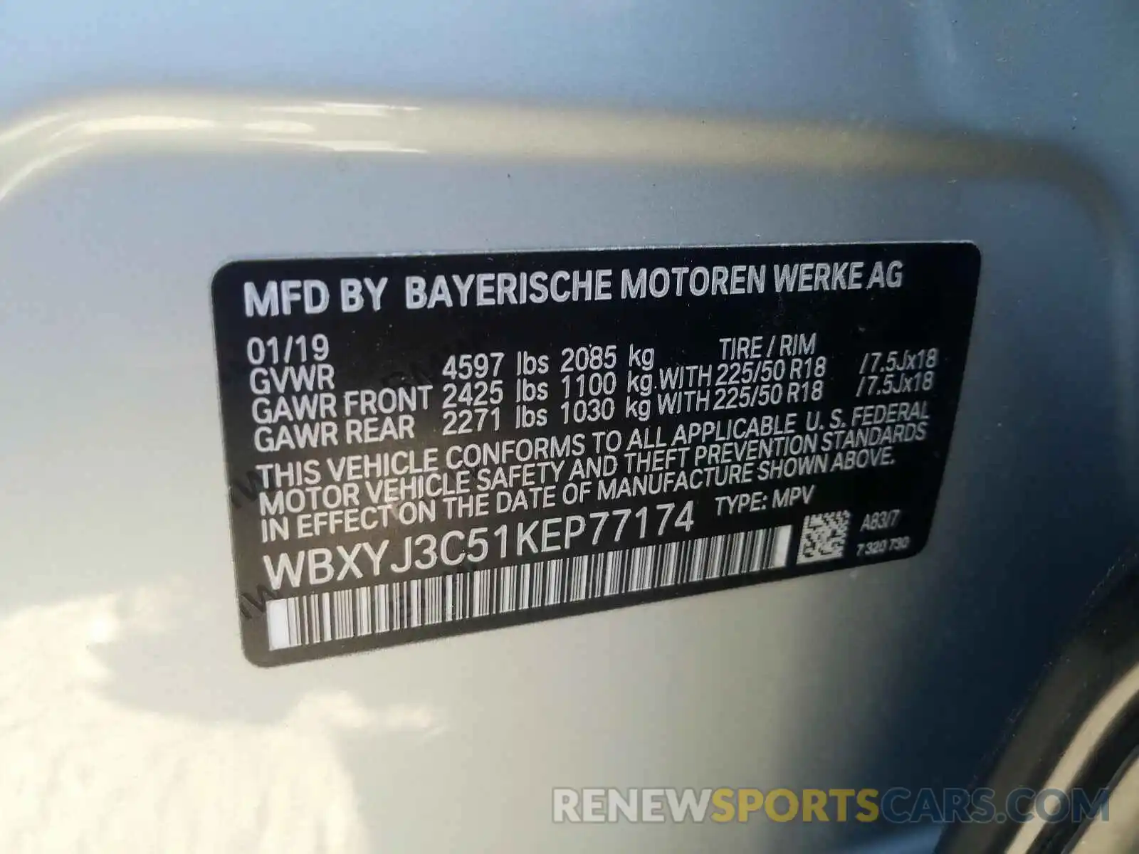 10 Фотография поврежденного автомобиля WBXYJ3C51KEP77174 BMW X2 SDRIVE2 2019