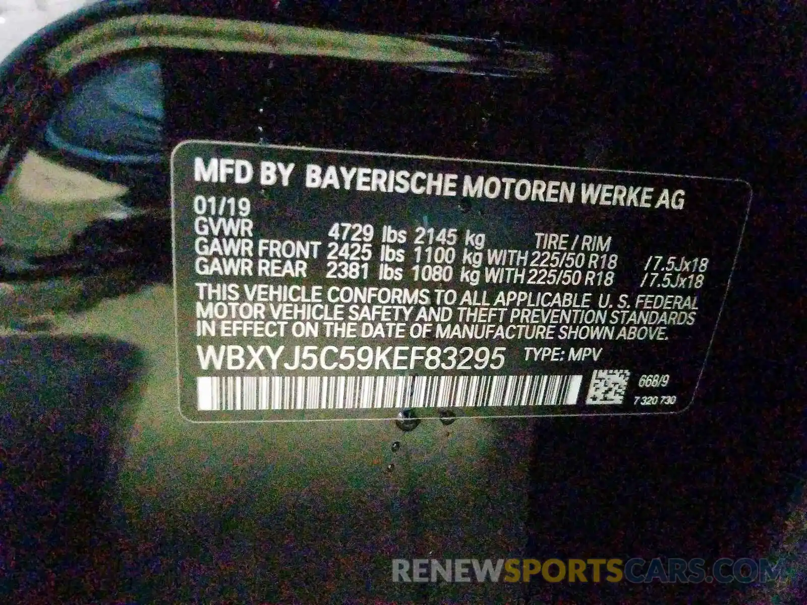 10 Photograph of a damaged car WBXYJ5C59KEF83295 BMW X2 XDRIVE2 2019