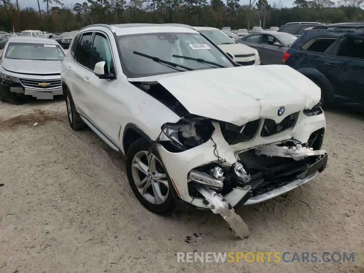 1 Photograph of a damaged car 5UXTR7C50KLF27056 BMW X3 2019