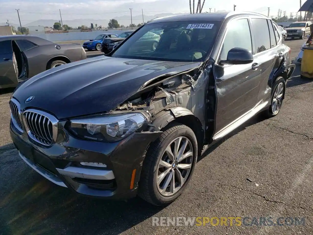 2 Photograph of a damaged car 5UXTR7C50KLF32452 BMW X3 2019