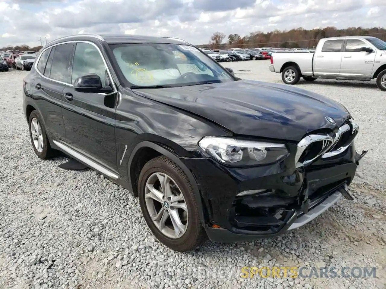 1 Photograph of a damaged car 5UXTR7C50KLF33732 BMW X3 2019