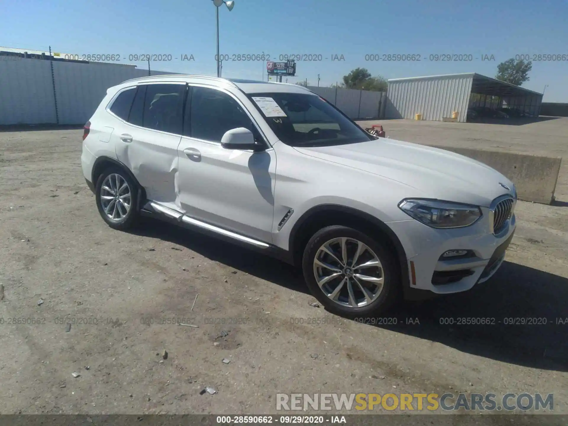 1 Photograph of a damaged car 5UXTR7C50KLF36677 BMW X3 2019