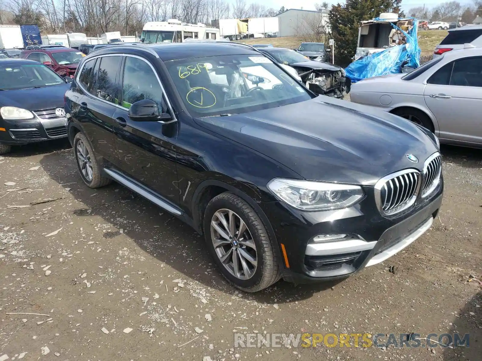 1 Photograph of a damaged car 5UXTR7C50KLF36680 BMW X3 2019