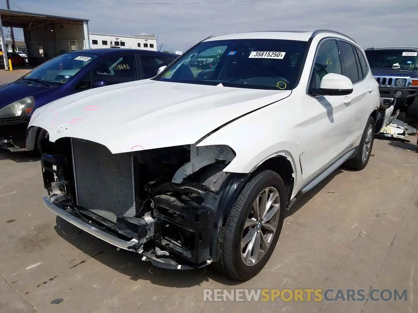 2 Photograph of a damaged car 5UXTR7C50KLF36792 BMW X3 2019