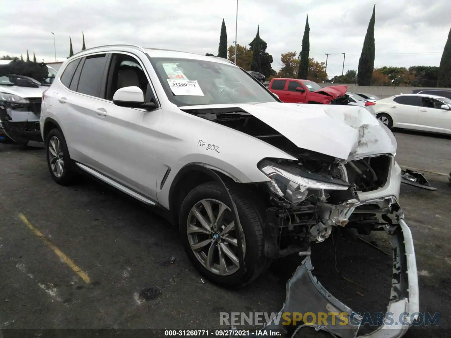 1 Photograph of a damaged car 5UXTR7C51KLE98120 BMW X3 2019