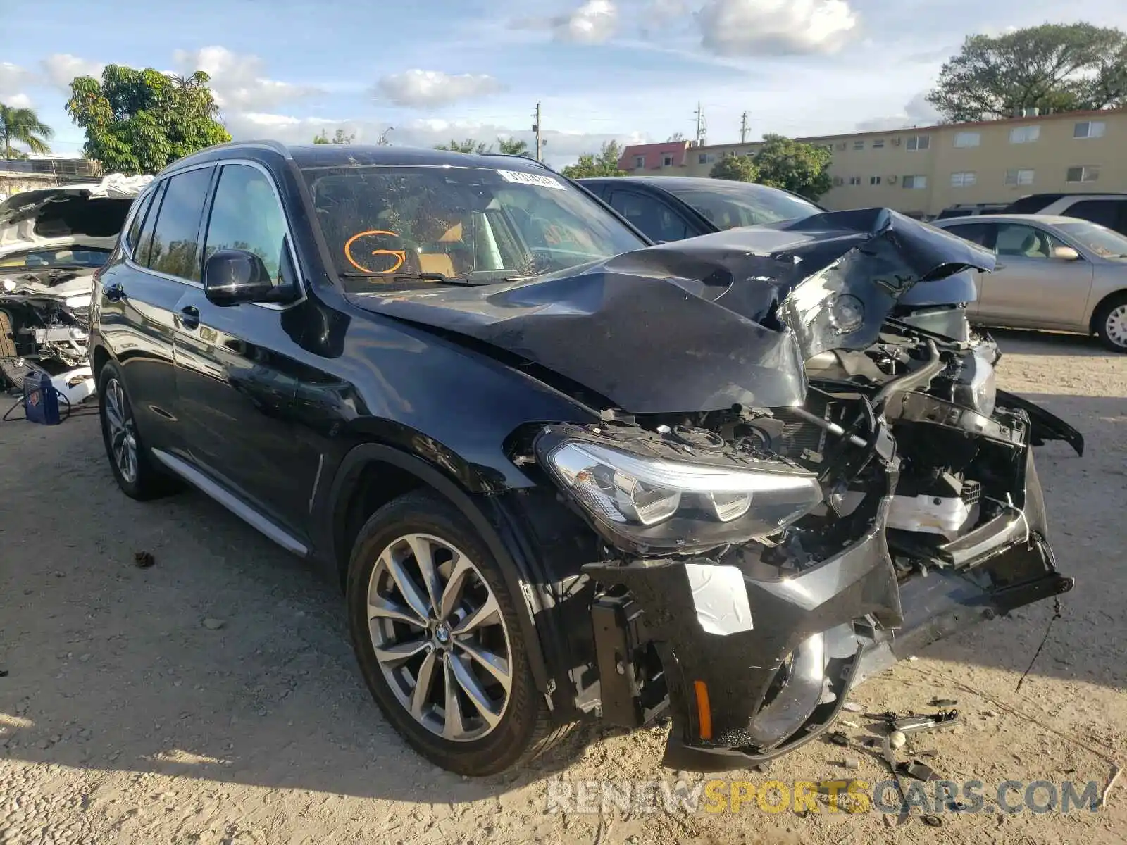 1 Photograph of a damaged car 5UXTR7C51KLF26370 BMW X3 2019