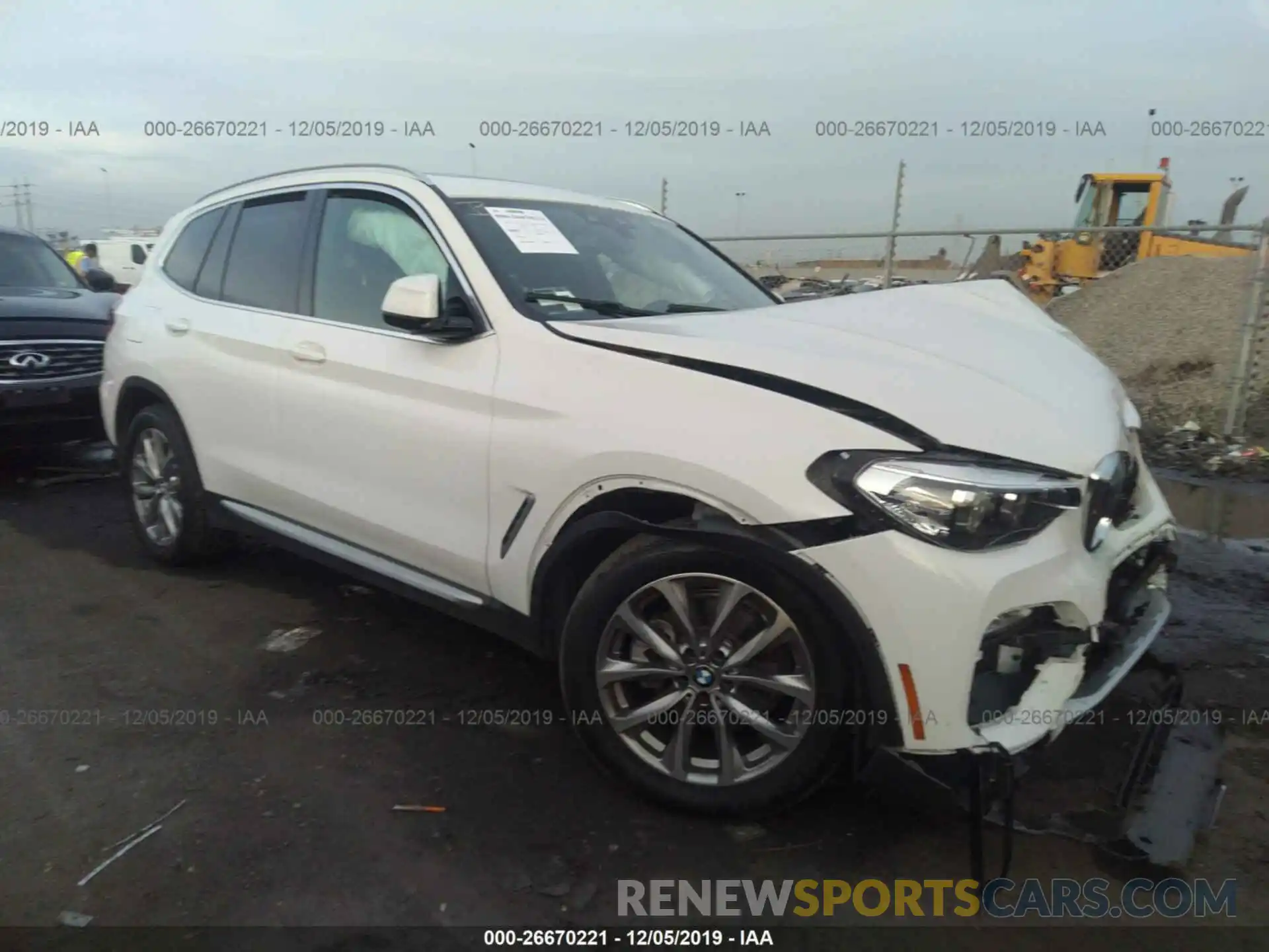 1 Photograph of a damaged car 5UXTR7C51KLF26482 BMW X3 2019