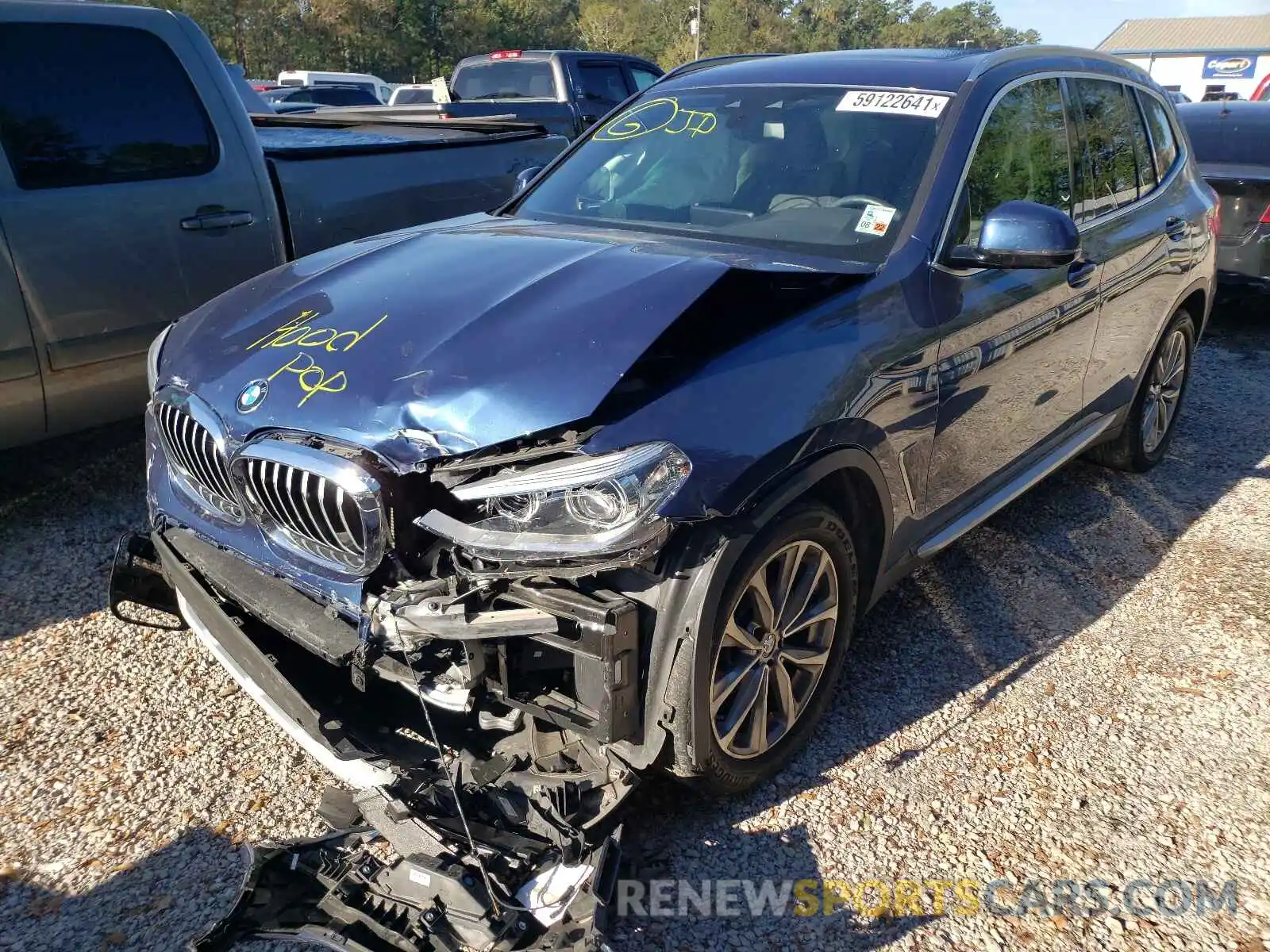 2 Photograph of a damaged car 5UXTR7C51KLF33805 BMW X3 2019