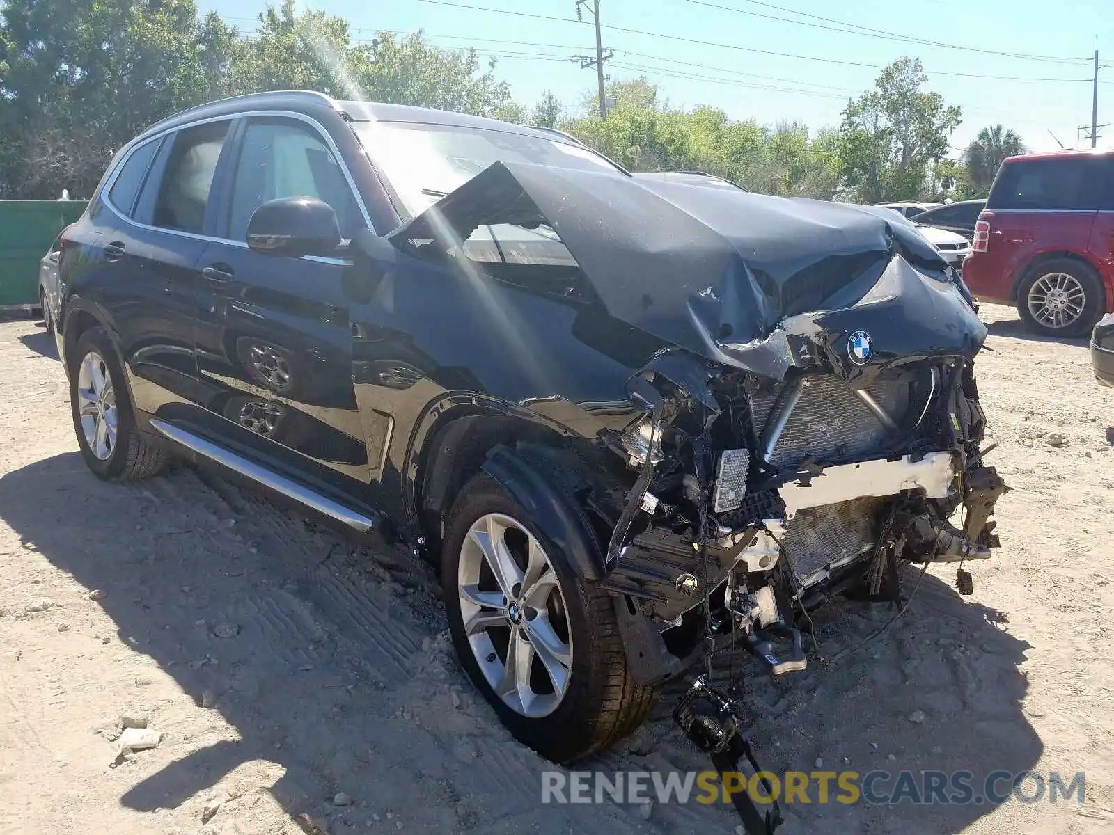 1 Photograph of a damaged car 5UXTR7C51KLR43906 BMW X3 2019