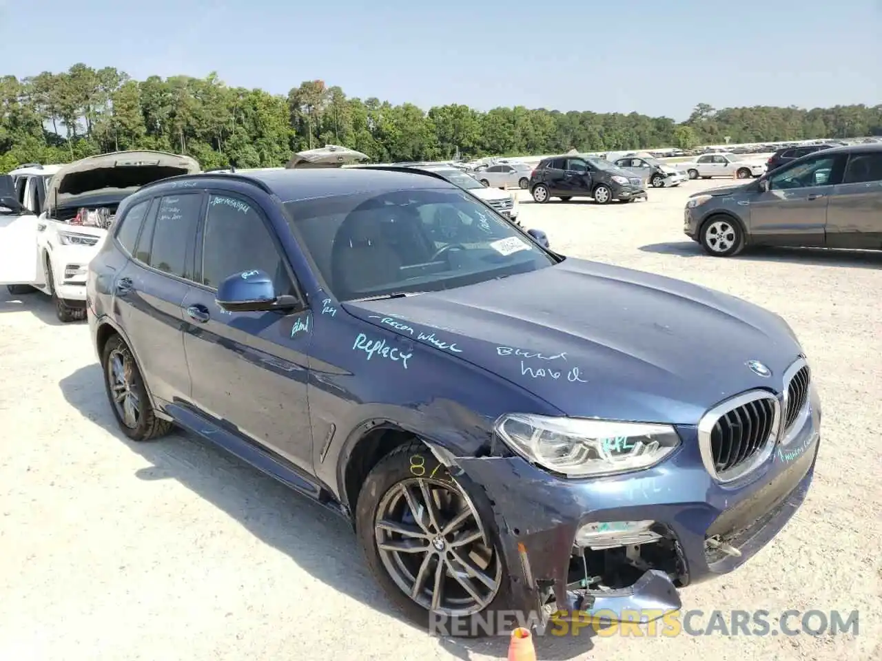 1 Photograph of a damaged car 5UXTR7C51KLR44134 BMW X3 2019