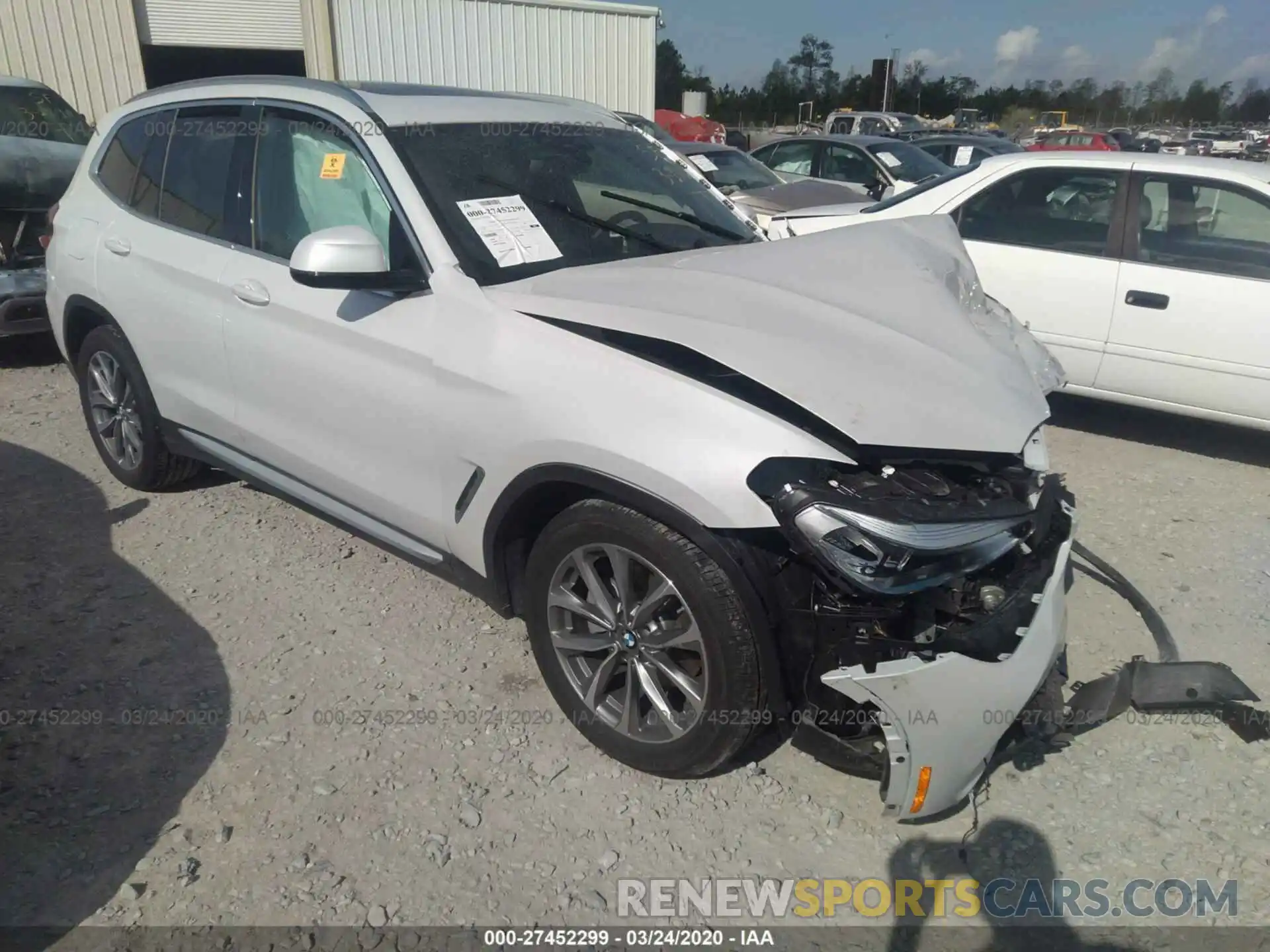 1 Photograph of a damaged car 5UXTR7C51KLR52914 BMW X3 2019