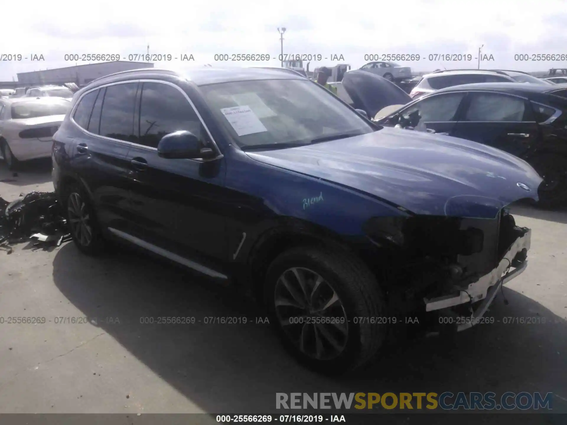 1 Photograph of a damaged car 5UXTR7C52KLE97493 BMW X3 2019