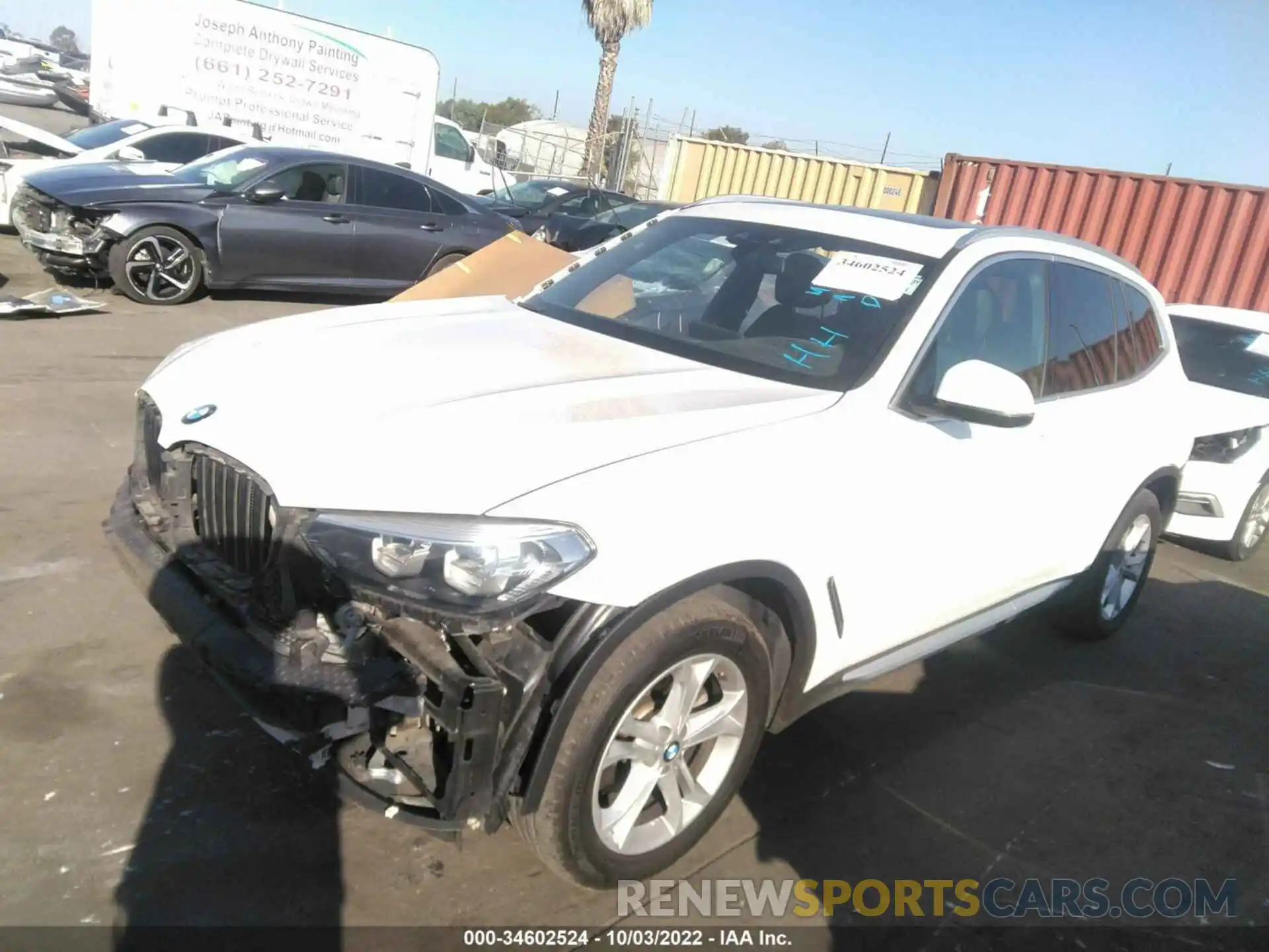 2 Photograph of a damaged car 5UXTR7C52KLF24904 BMW X3 2019