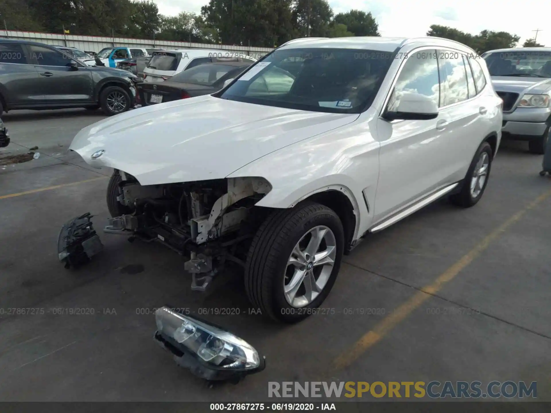 2 Photograph of a damaged car 5UXTR7C52KLF25082 BMW X3 2019