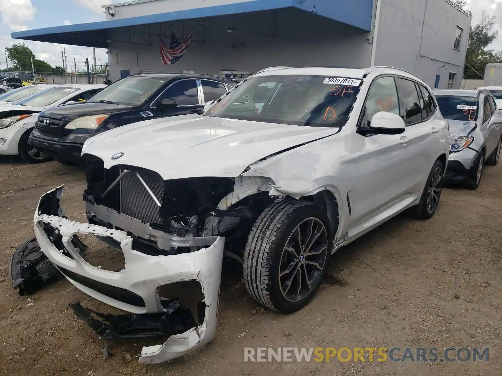 2 Photograph of a damaged car 5UXTR7C52KLF27558 BMW X3 2019