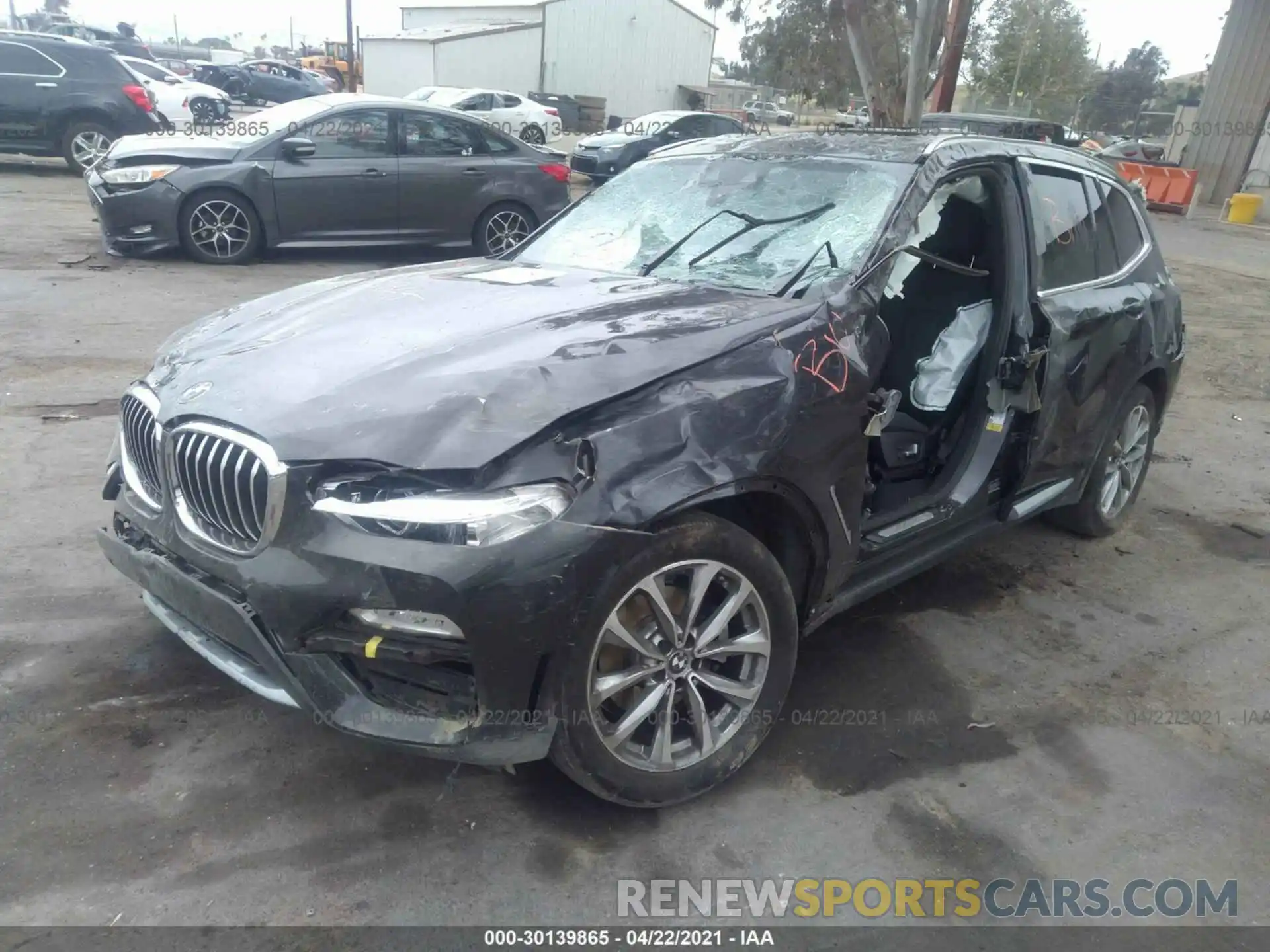 2 Photograph of a damaged car 5UXTR7C52KLF31304 BMW X3 2019