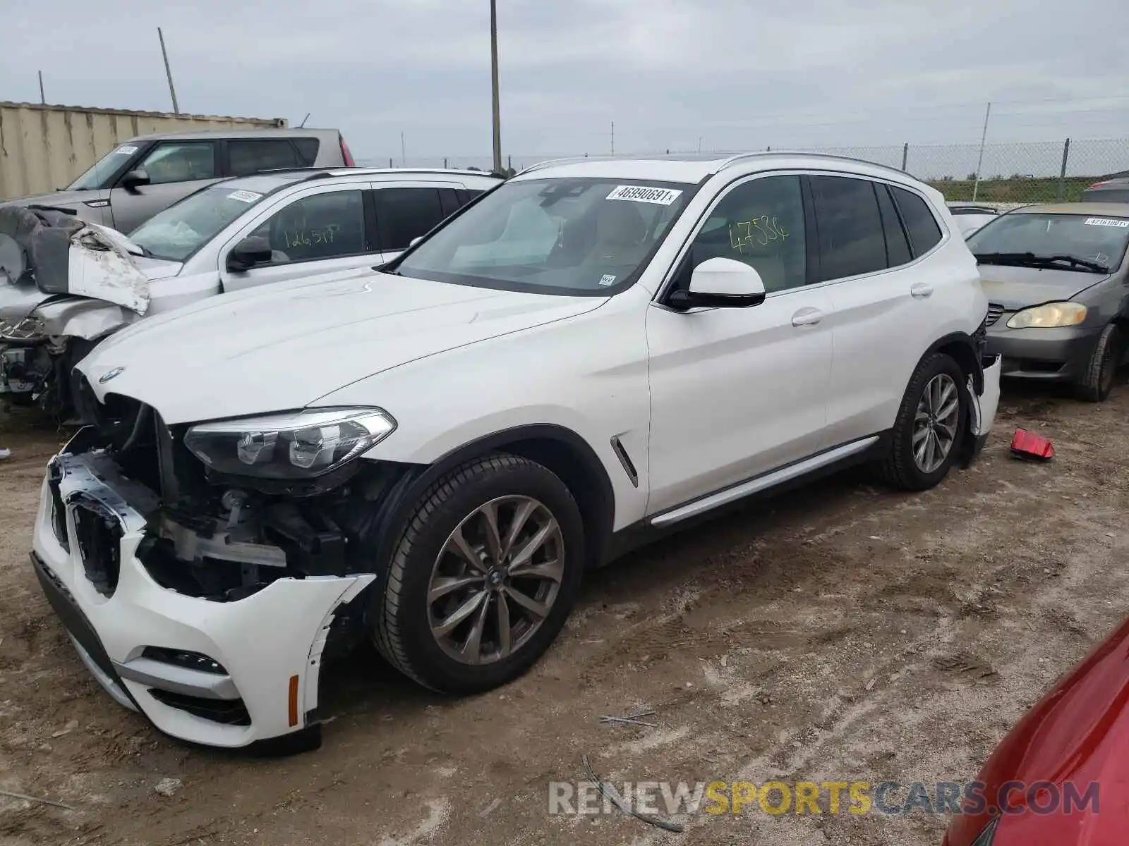 2 Photograph of a damaged car 5UXTR7C52KLF33988 BMW X3 2019