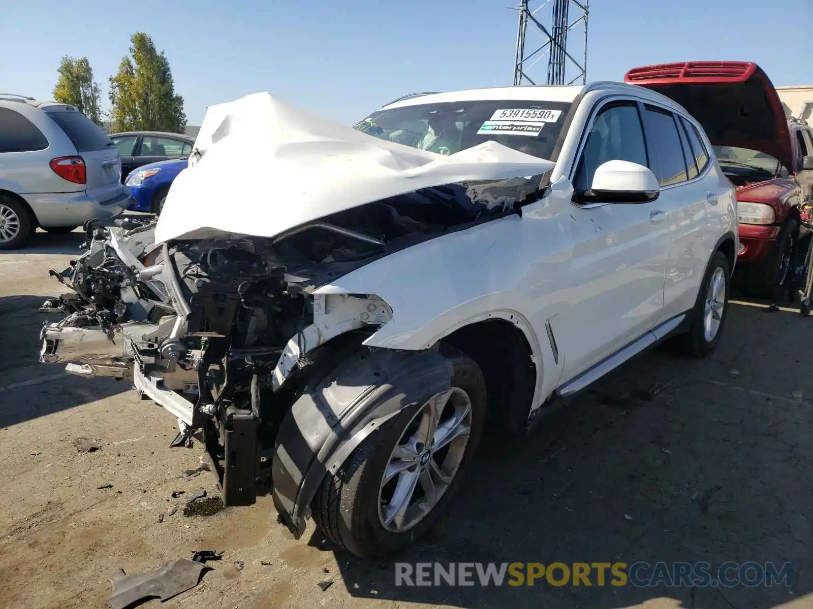 2 Photograph of a damaged car 5UXTR7C52KLR39668 BMW X3 2019