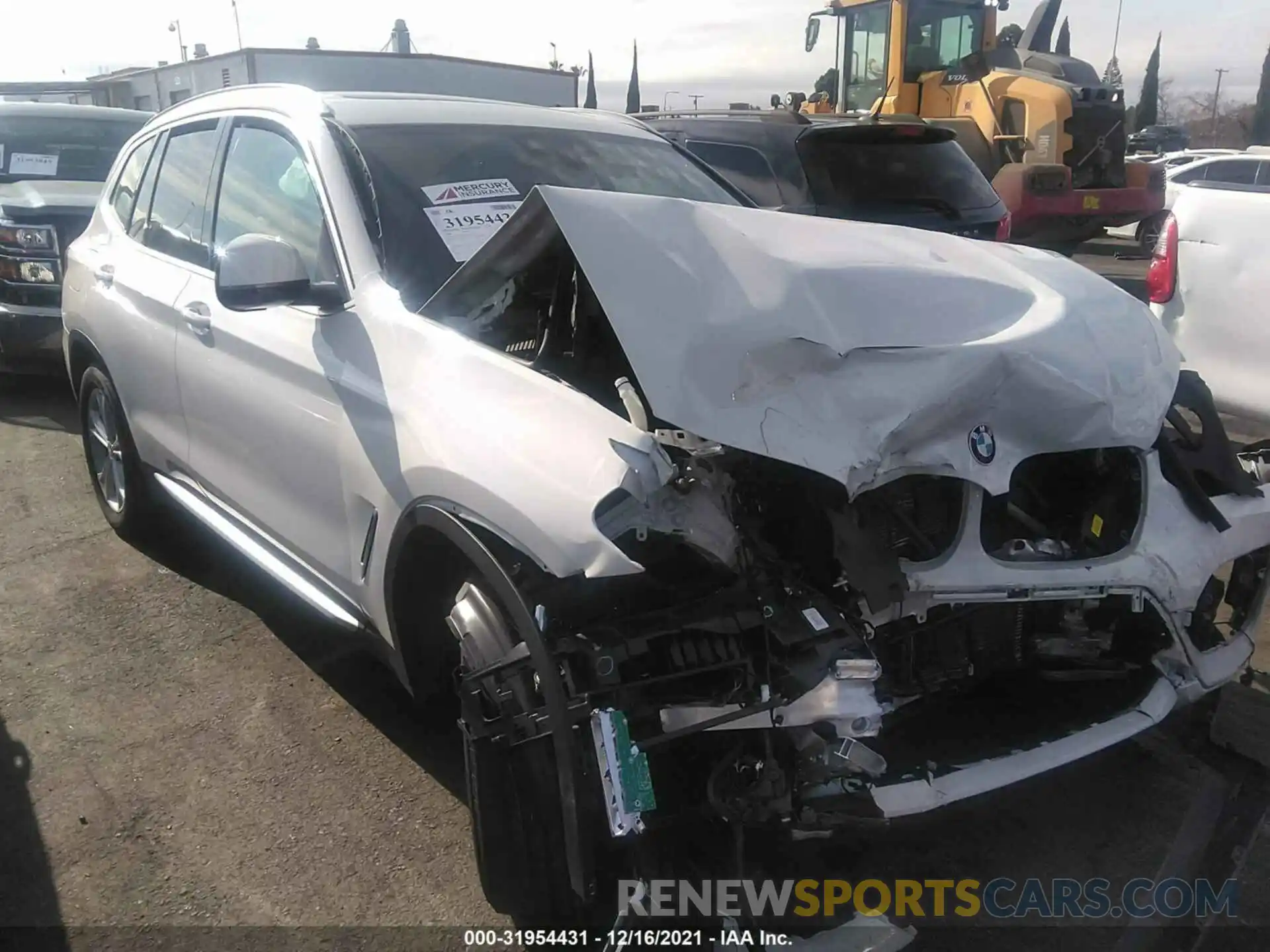 1 Photograph of a damaged car 5UXTR7C52KLR47432 BMW X3 2019