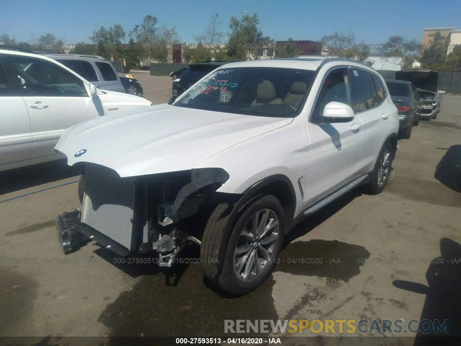 2 Photograph of a damaged car 5UXTR7C52KLR47723 BMW X3 2019