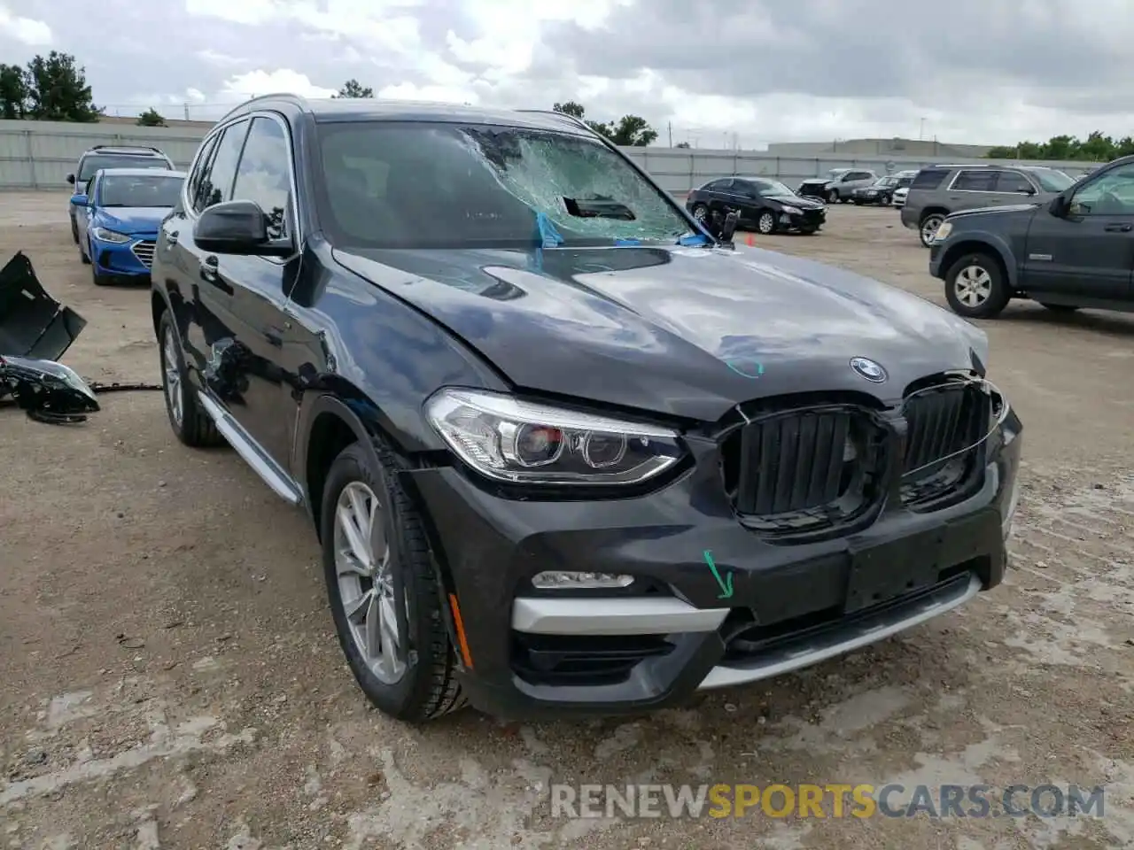 1 Photograph of a damaged car 5UXTR7C52KLR47740 BMW X3 2019