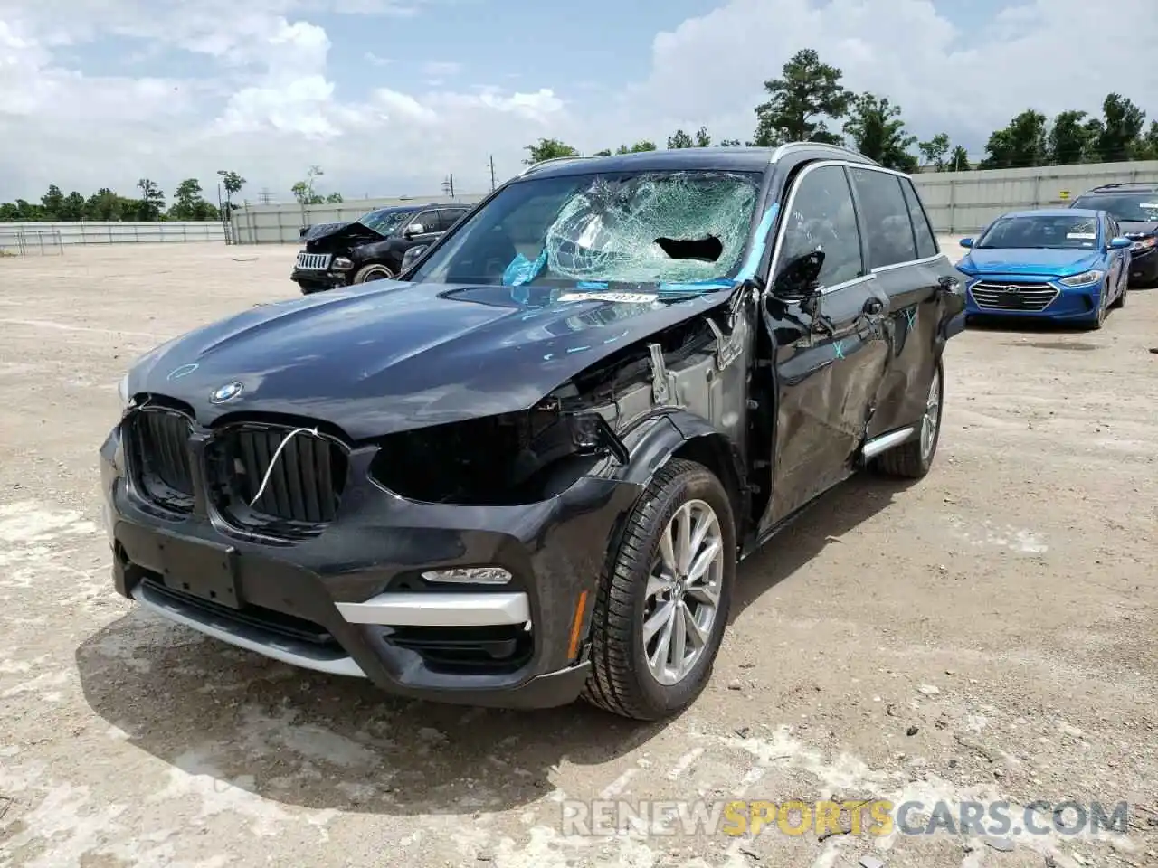 2 Photograph of a damaged car 5UXTR7C52KLR47740 BMW X3 2019