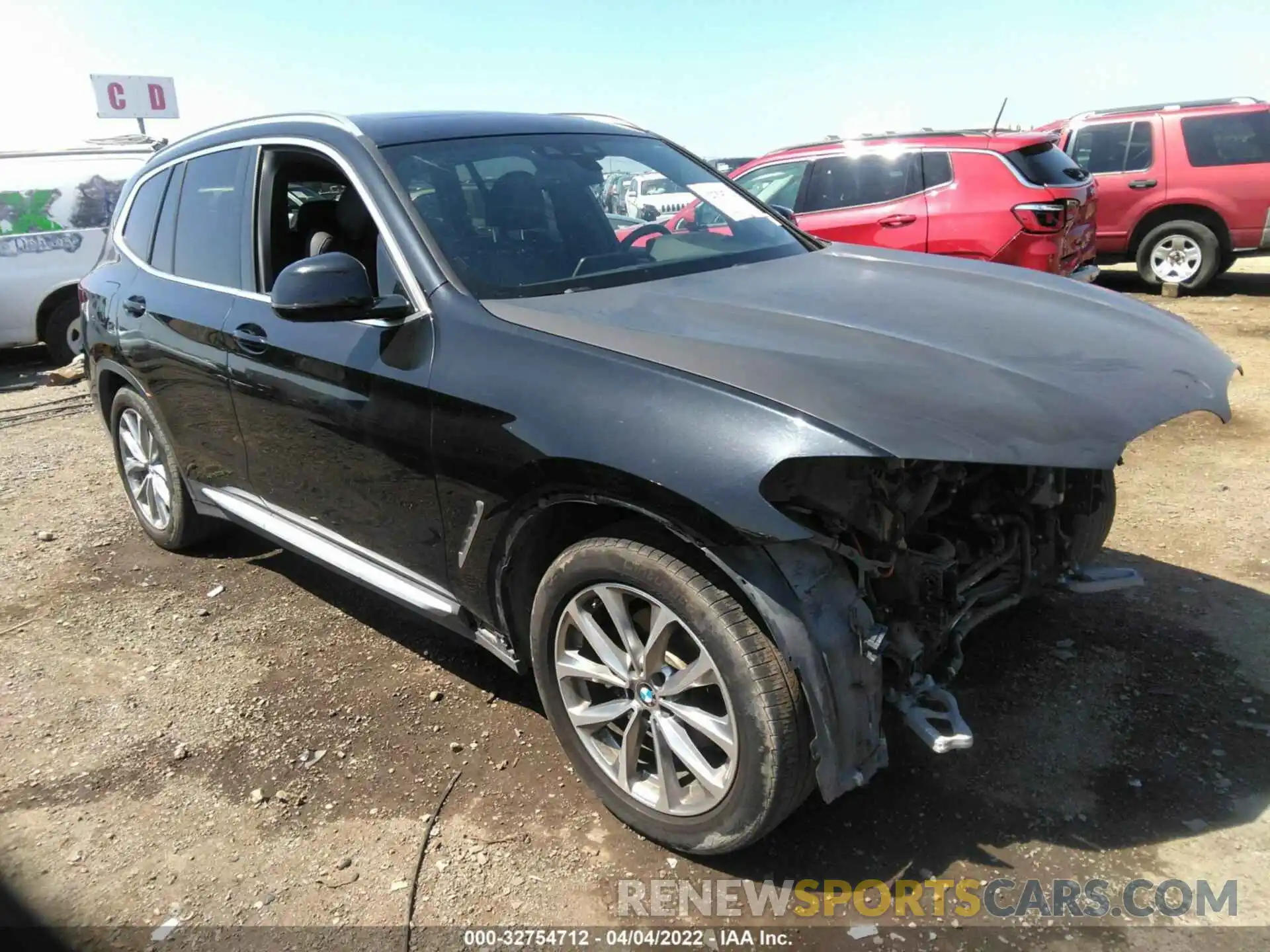 1 Photograph of a damaged car 5UXTR7C53KLE97227 BMW X3 2019