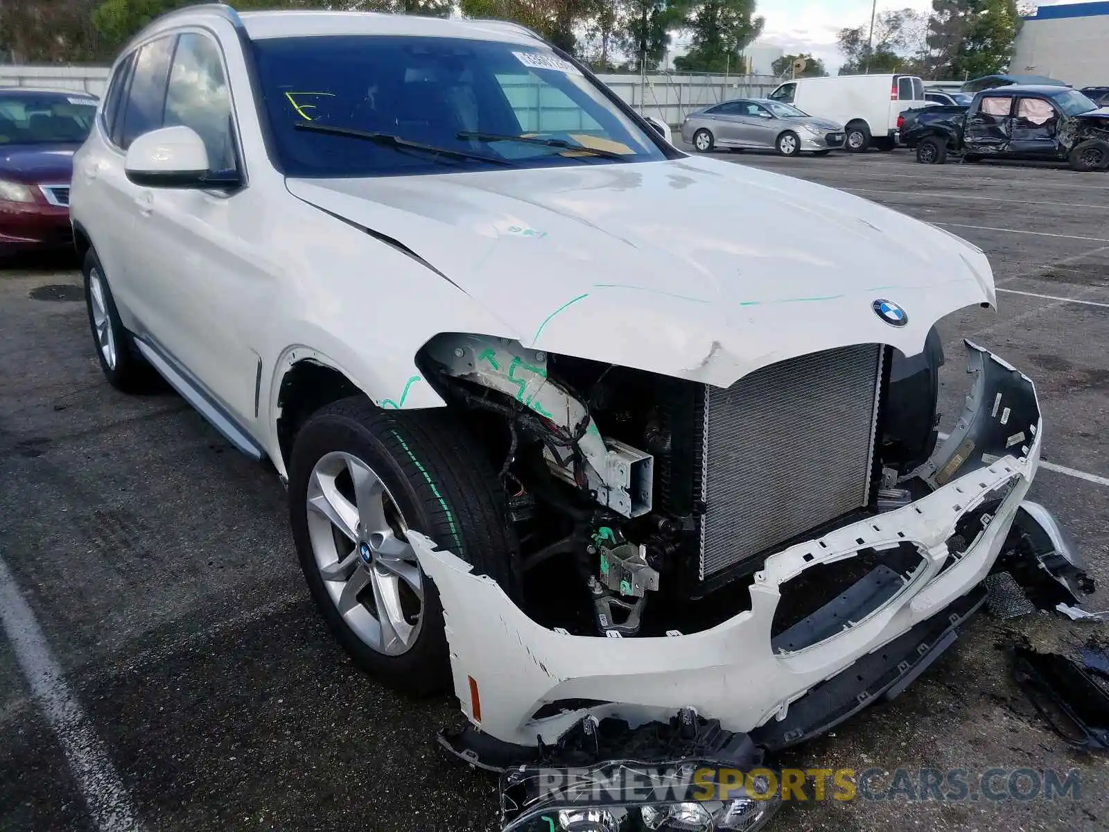 1 Photograph of a damaged car 5UXTR7C53KLF31747 BMW X3 2019