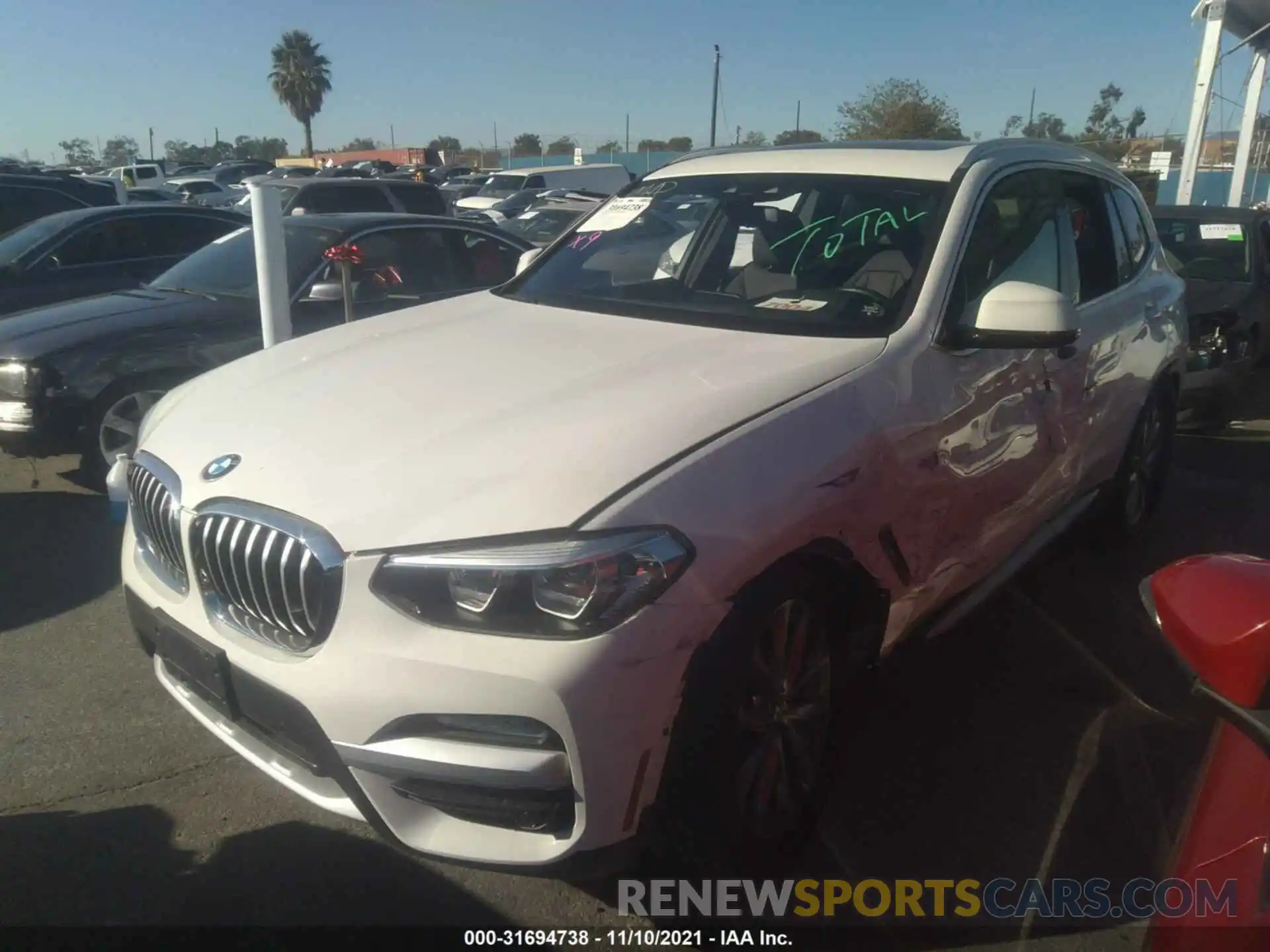 2 Photograph of a damaged car 5UXTR7C53KLR51277 BMW X3 2019