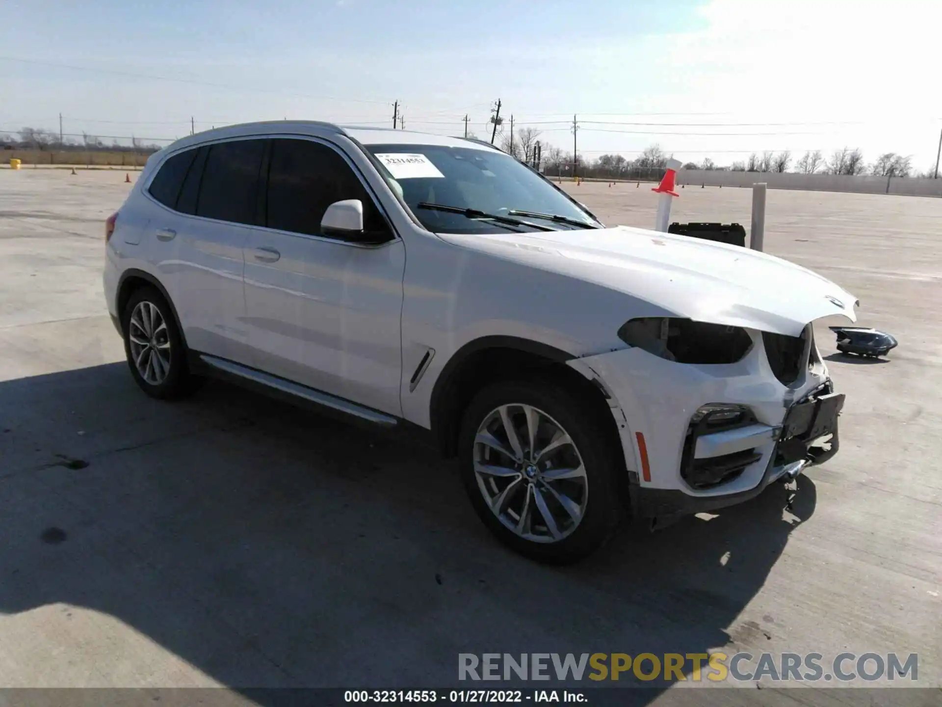 1 Photograph of a damaged car 5UXTR7C53KLR52994 BMW X3 2019