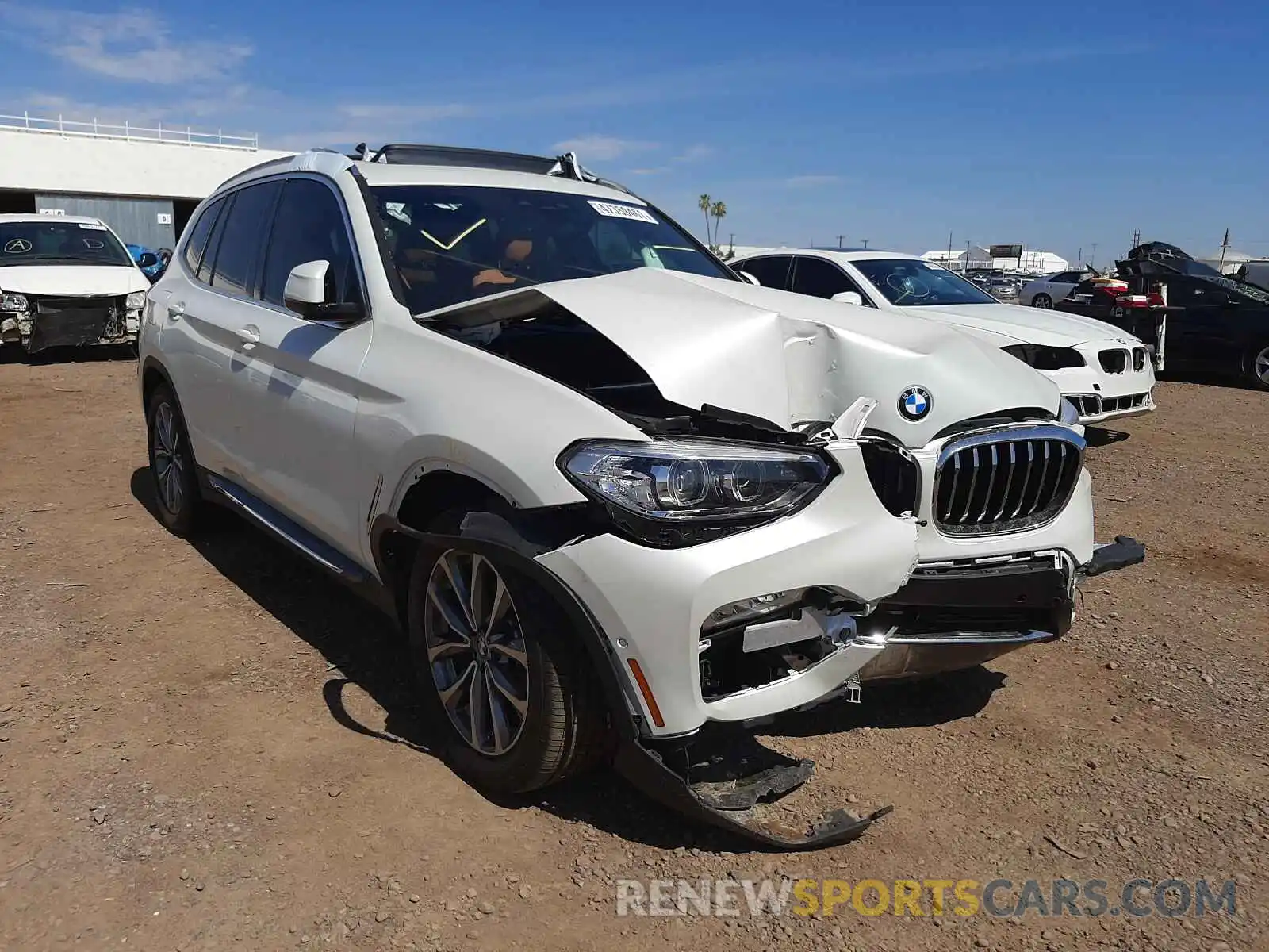 1 Photograph of a damaged car 5UXTR7C53KLR53224 BMW X3 2019