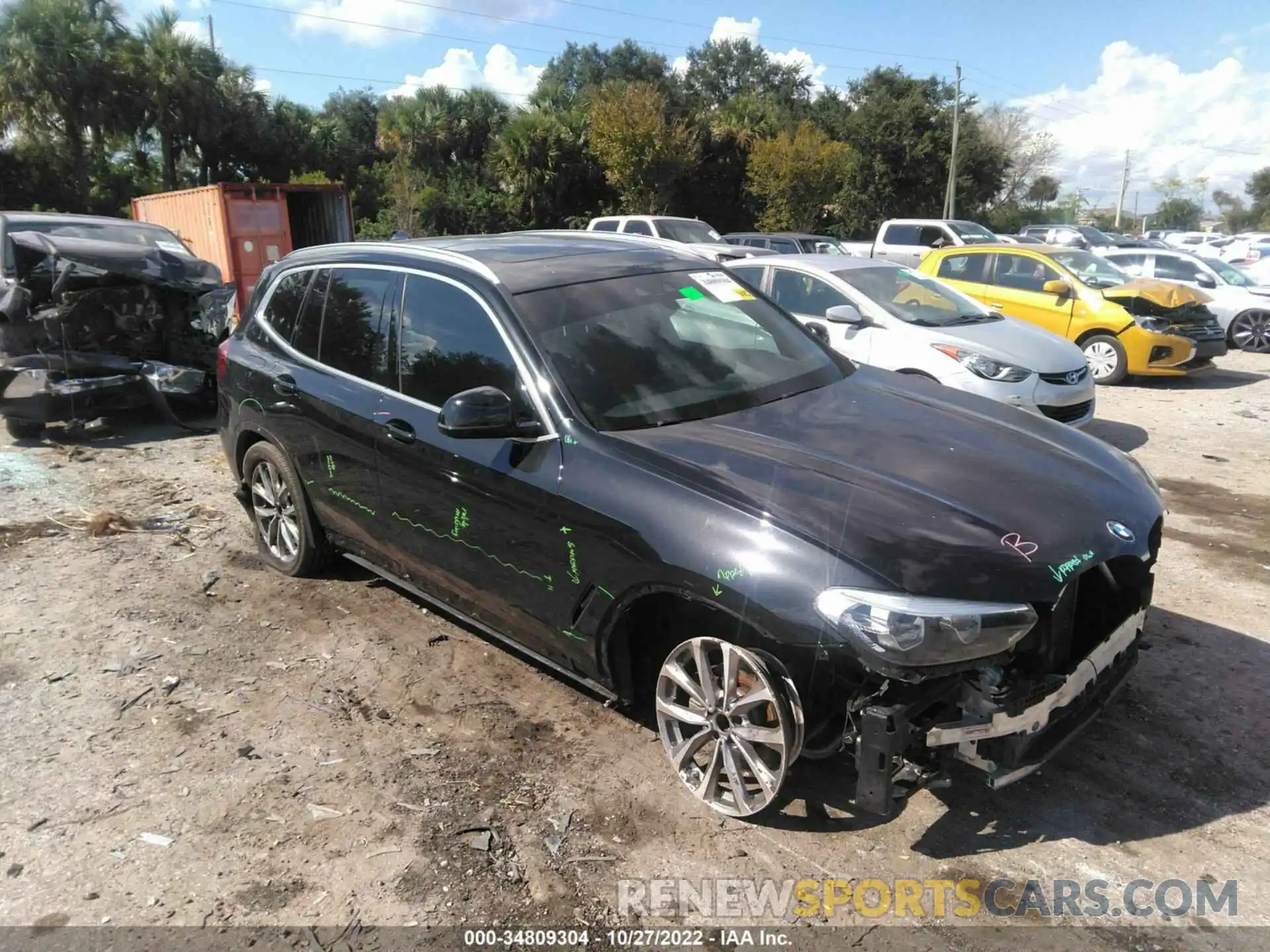 1 Photograph of a damaged car 5UXTR7C54KLE88455 BMW X3 2019