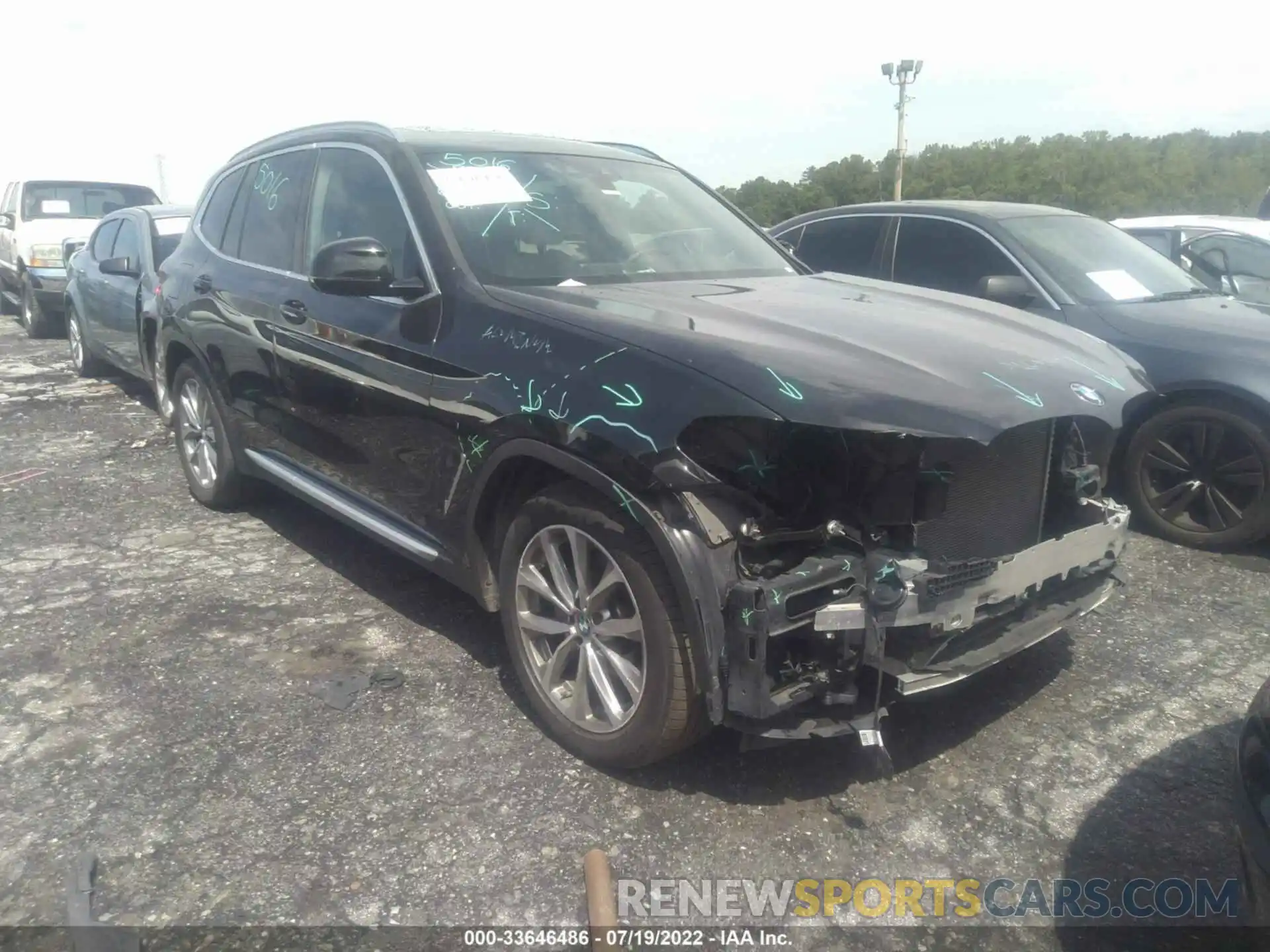 1 Photograph of a damaged car 5UXTR7C54KLE96233 BMW X3 2019