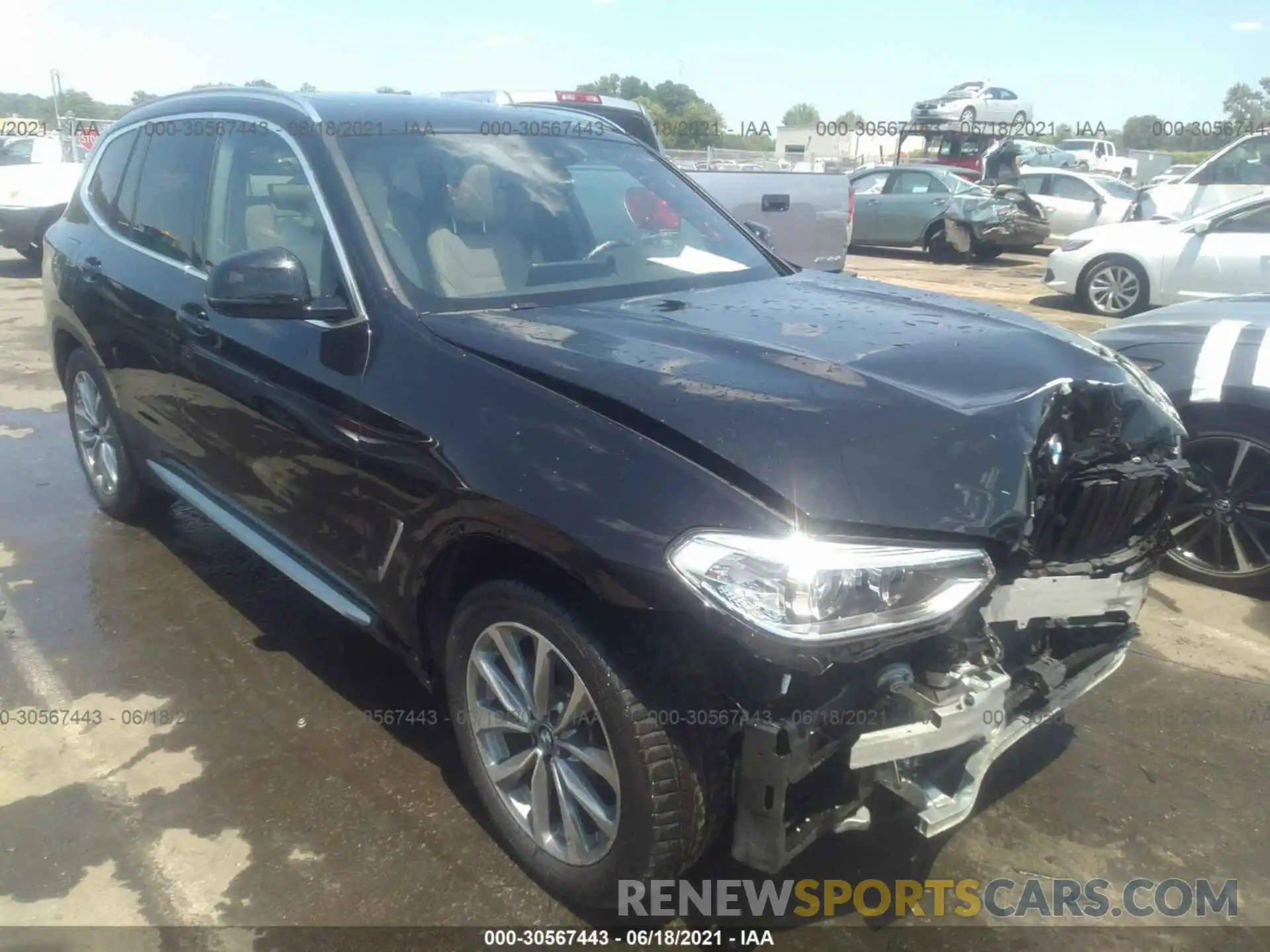 1 Photograph of a damaged car 5UXTR7C54KLE97690 BMW X3 2019