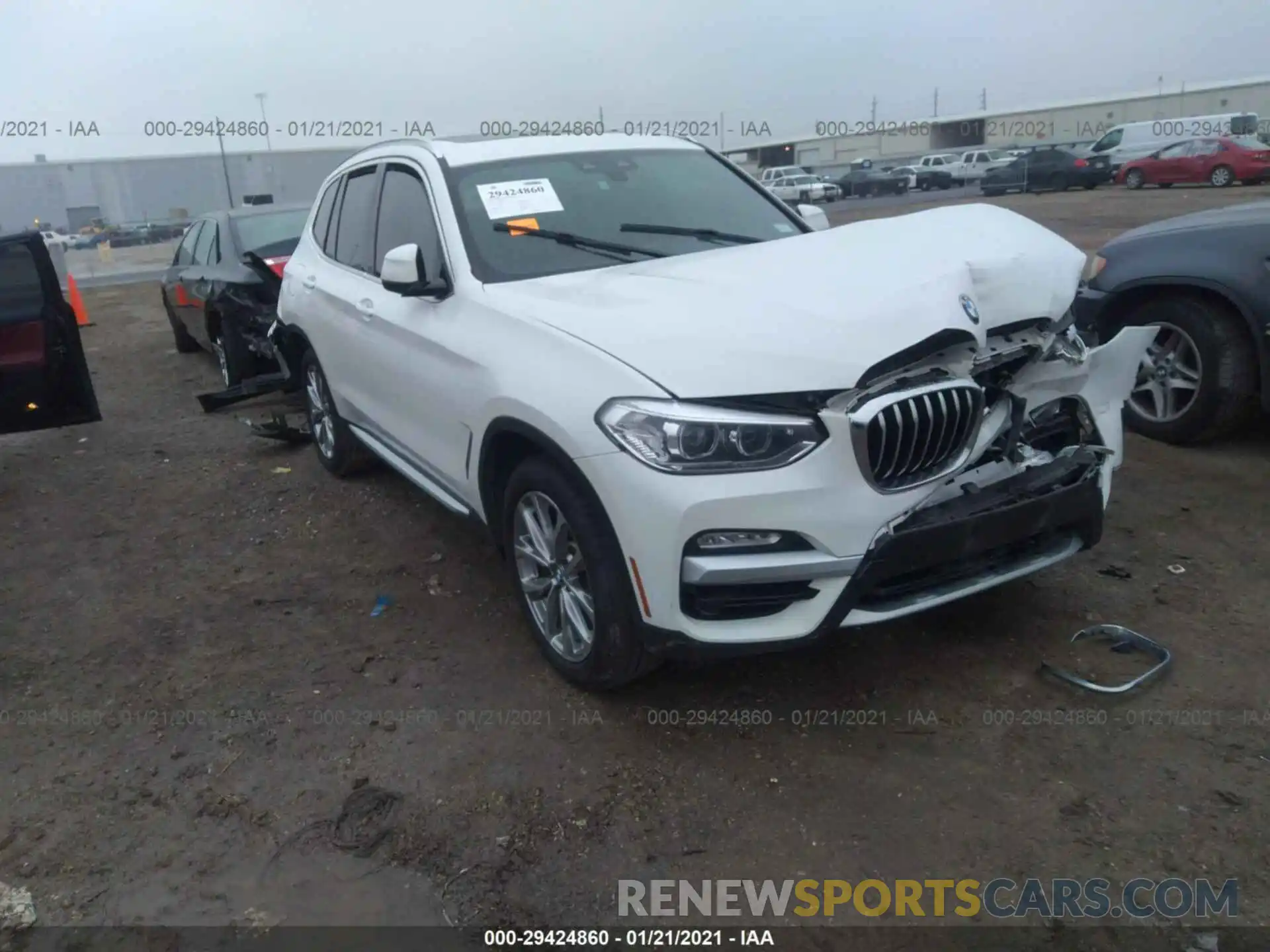 1 Photograph of a damaged car 5UXTR7C54KLE97799 BMW X3 2019