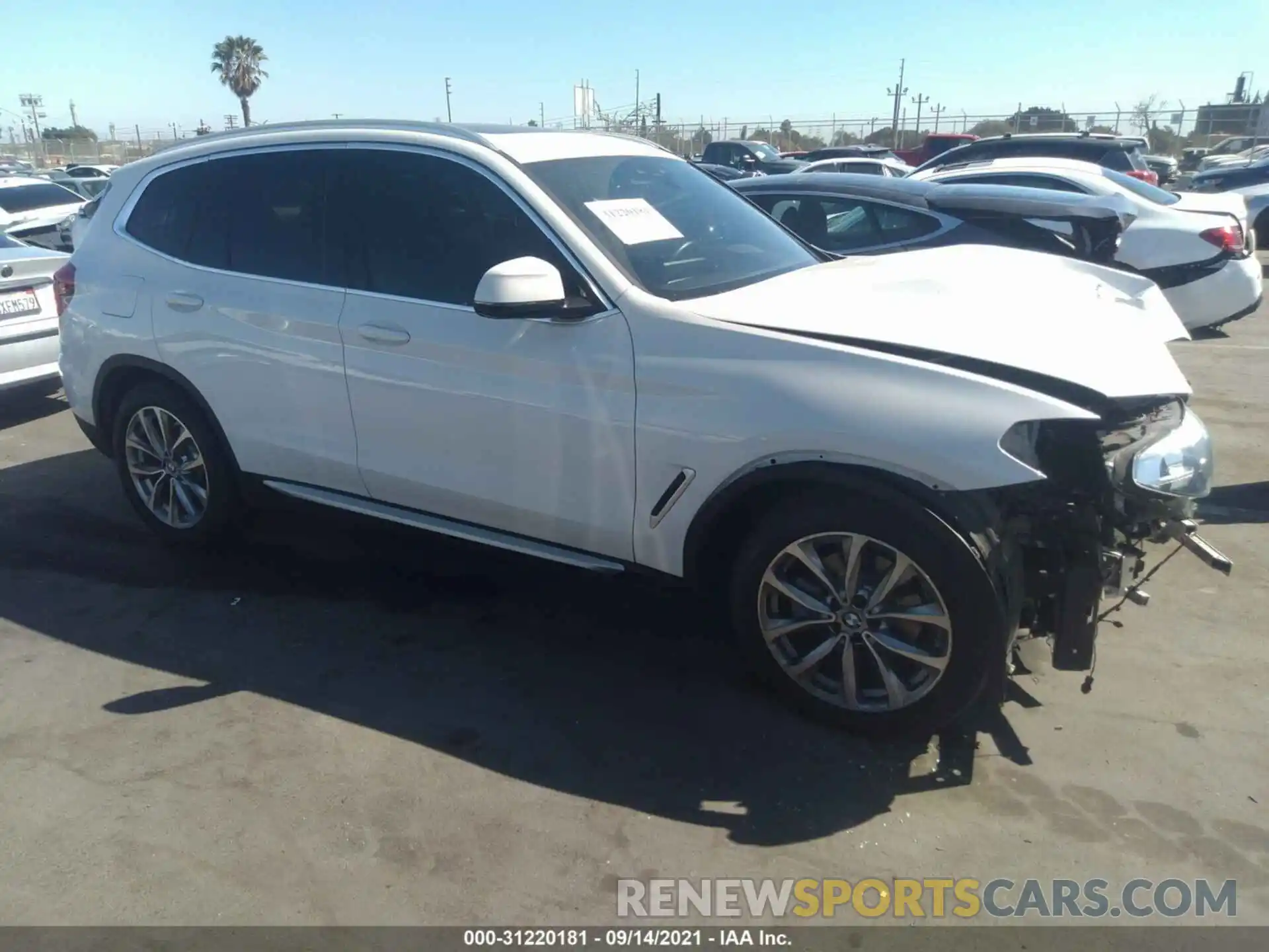 1 Photograph of a damaged car 5UXTR7C54KLF31255 BMW X3 2019